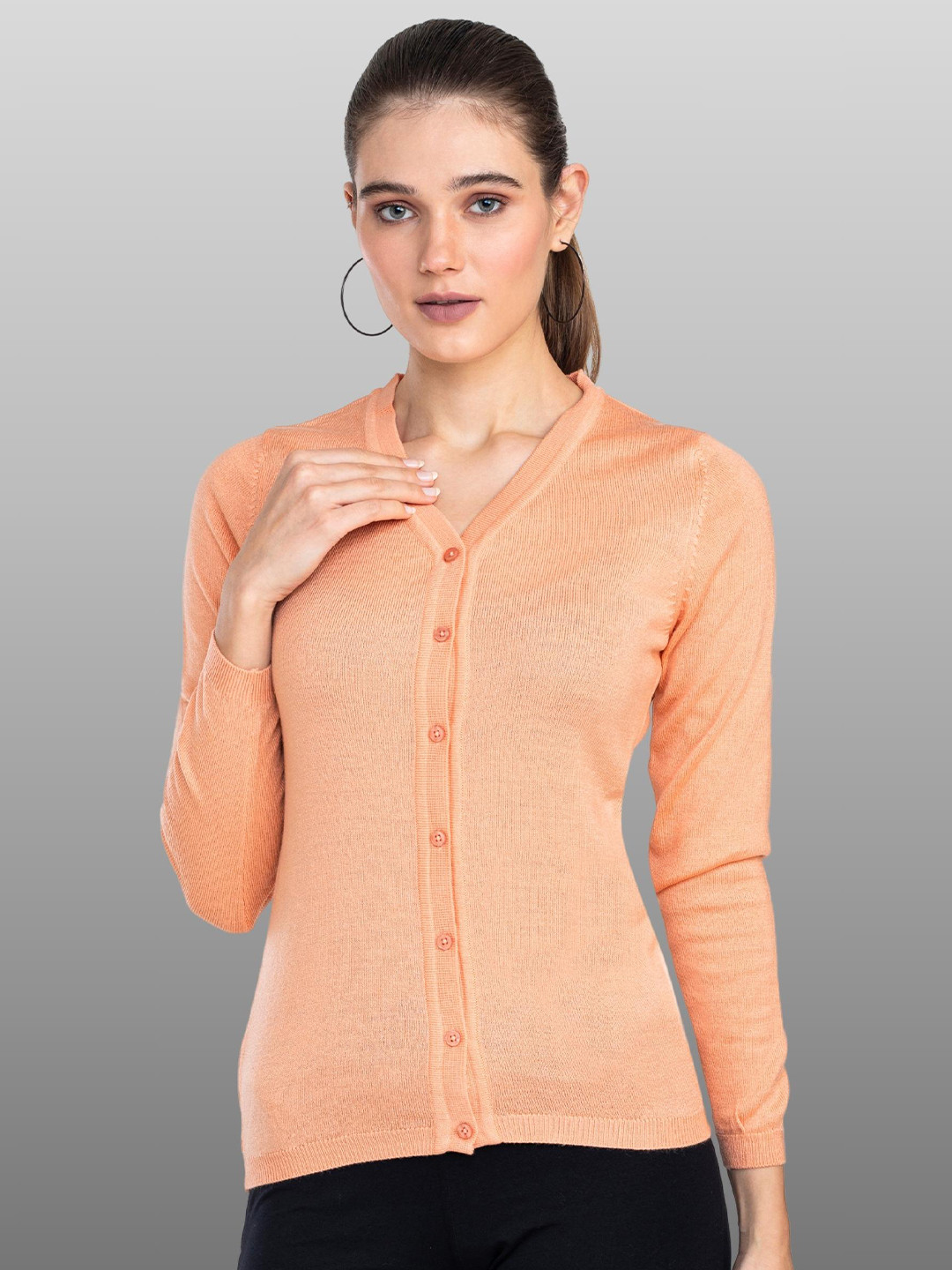 Moda Elementi V-Neck Woollen Cardigan