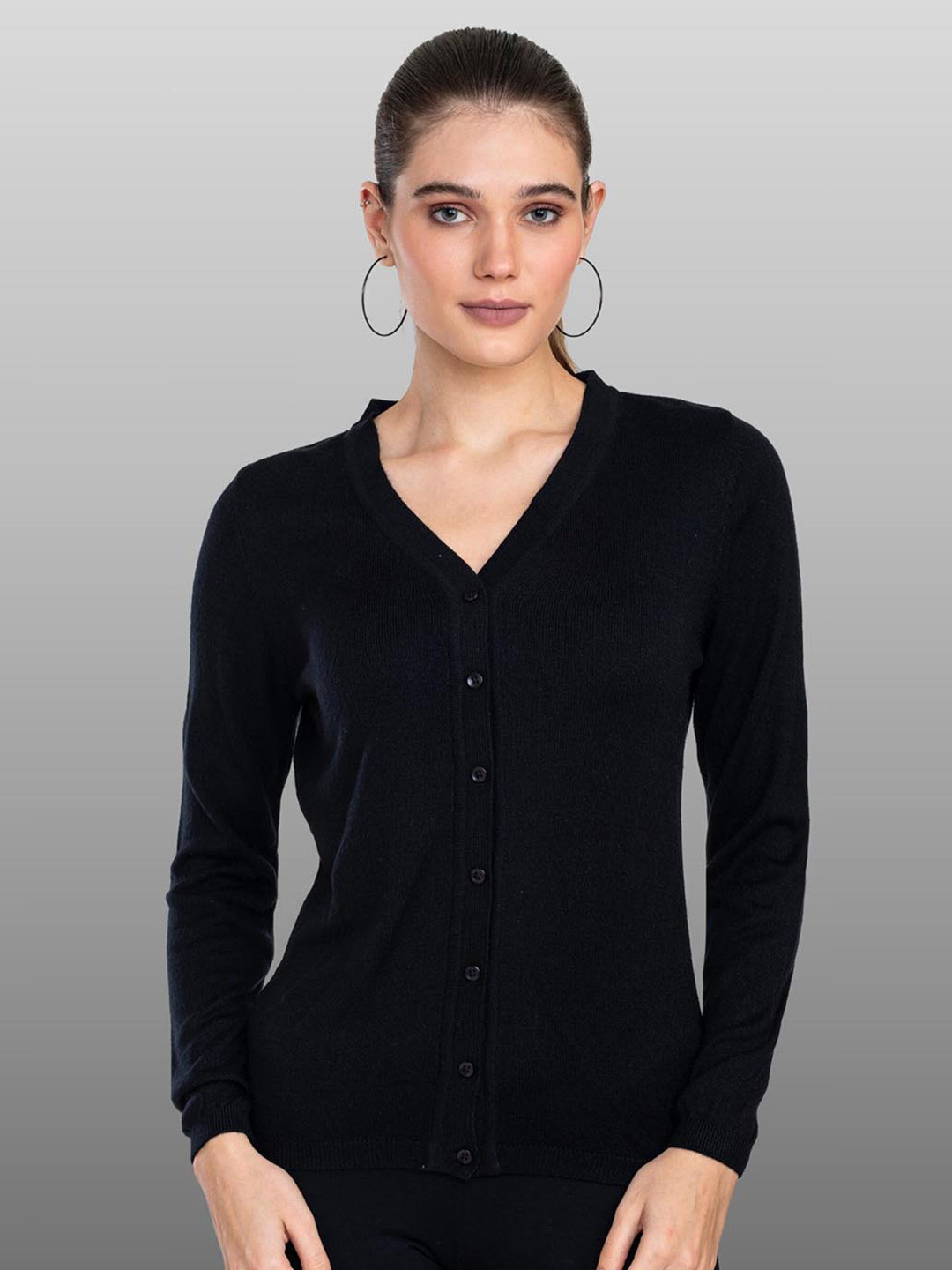 Moda Elementi V-Neck Woollen Cardigan