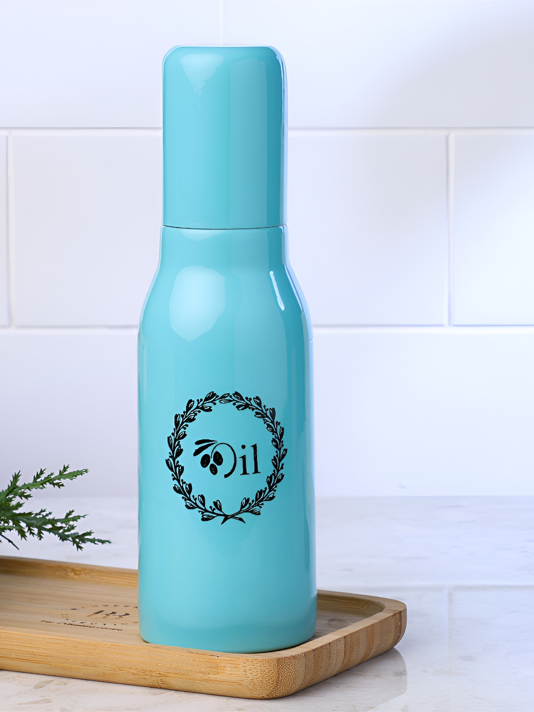 dudki Blue Stainless Steel Leakproof Oil Dispenser 500 ml