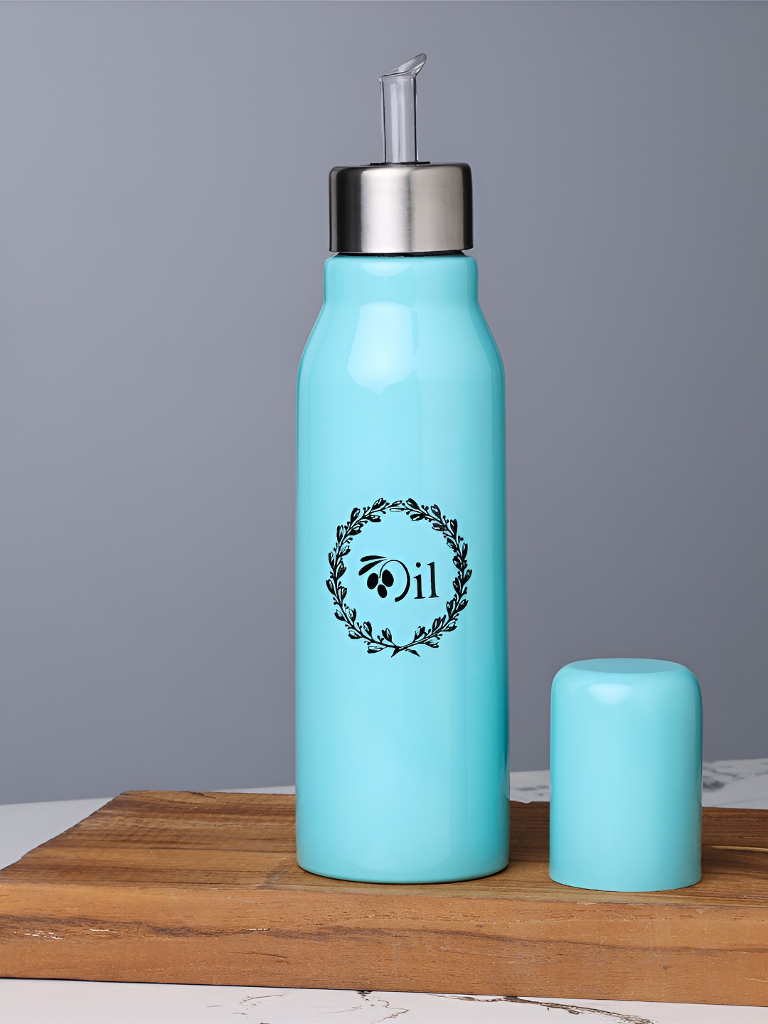 dudki Blue Stainless Steel Leakproof Oil Dispenser 750 ml