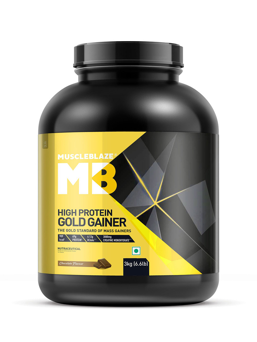 MuscleBlaze High Protein Gold Gainer - Chocolate - 3kg