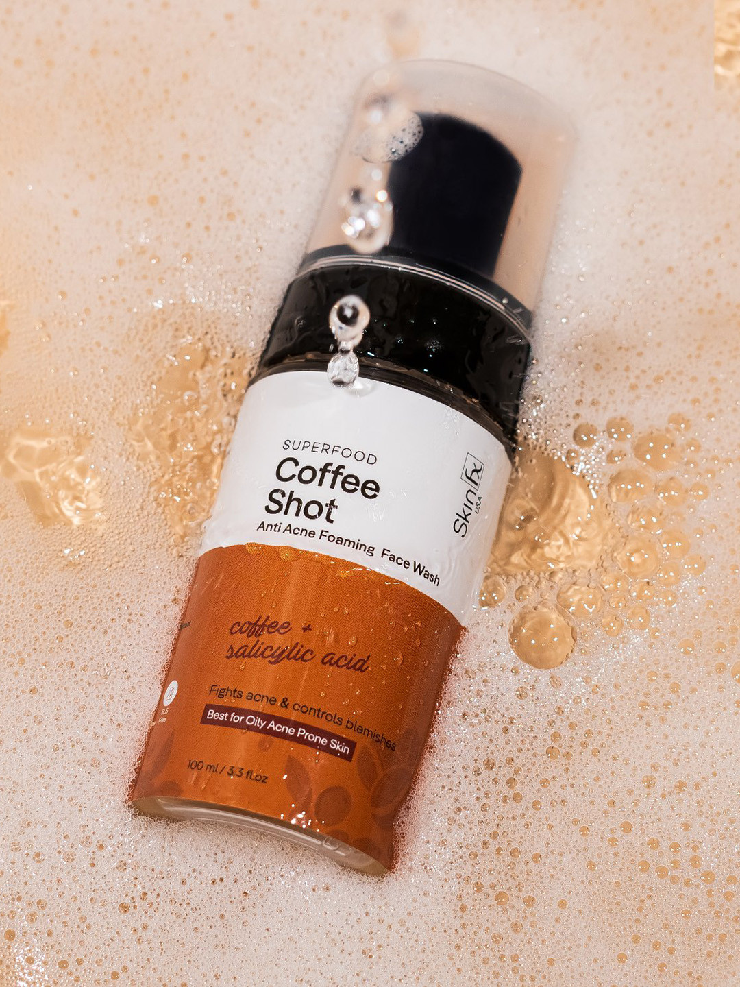 Skin Fx Superfood Coffee Shot Anti-Acne Foaming Face Wash with Salicylic Acid - 100ml