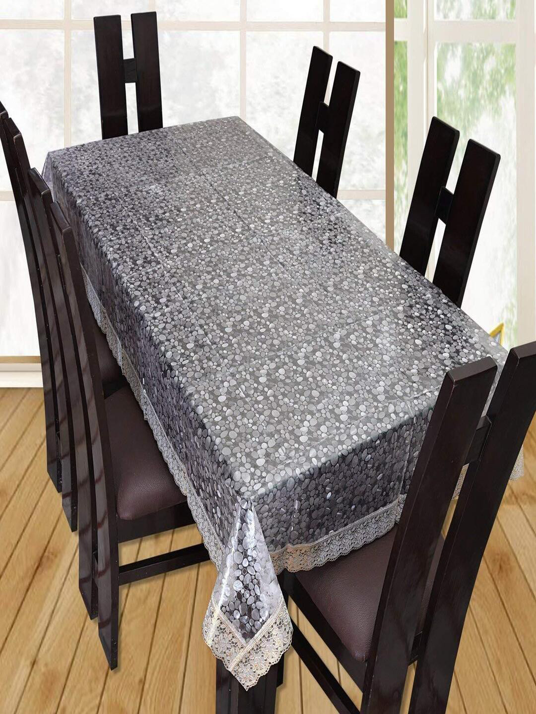 CASA-NEST Transparent 3D Bubble Plastic 6-Seater Table Cover