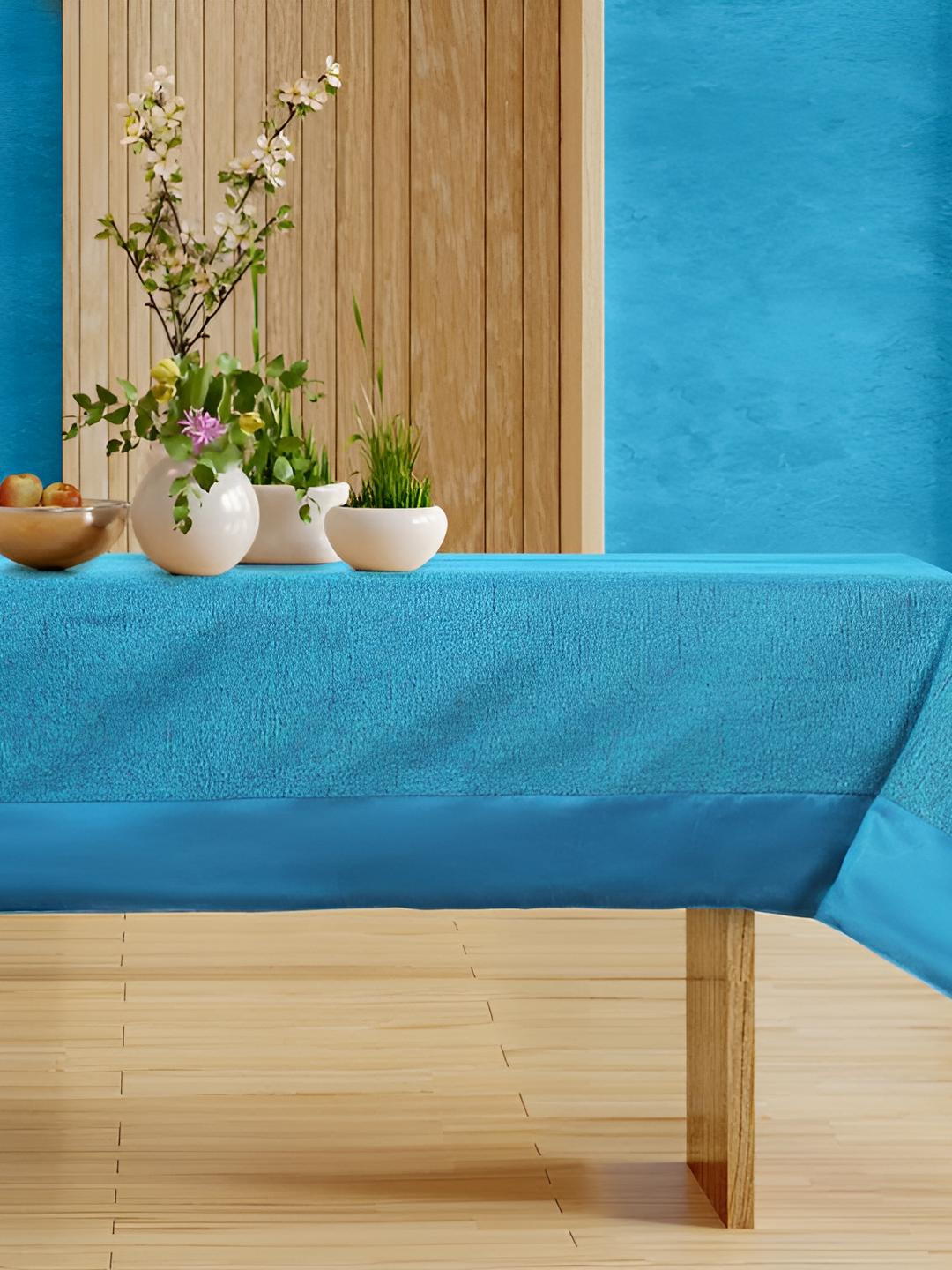 CASA-NEST Blue Cotton 4 Seater Table Cover