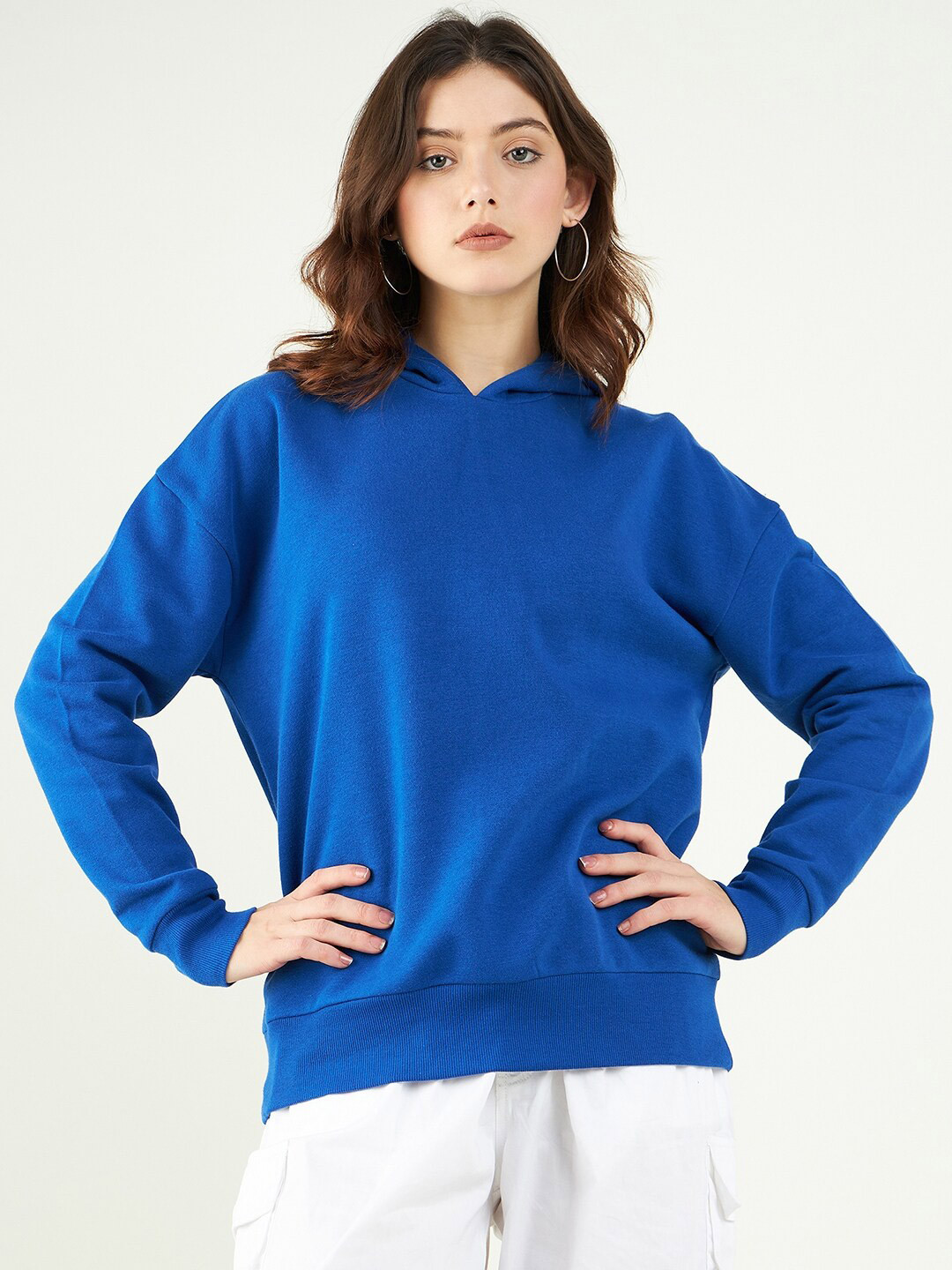 Strong And Brave Hooded Cotton Sweatshirt