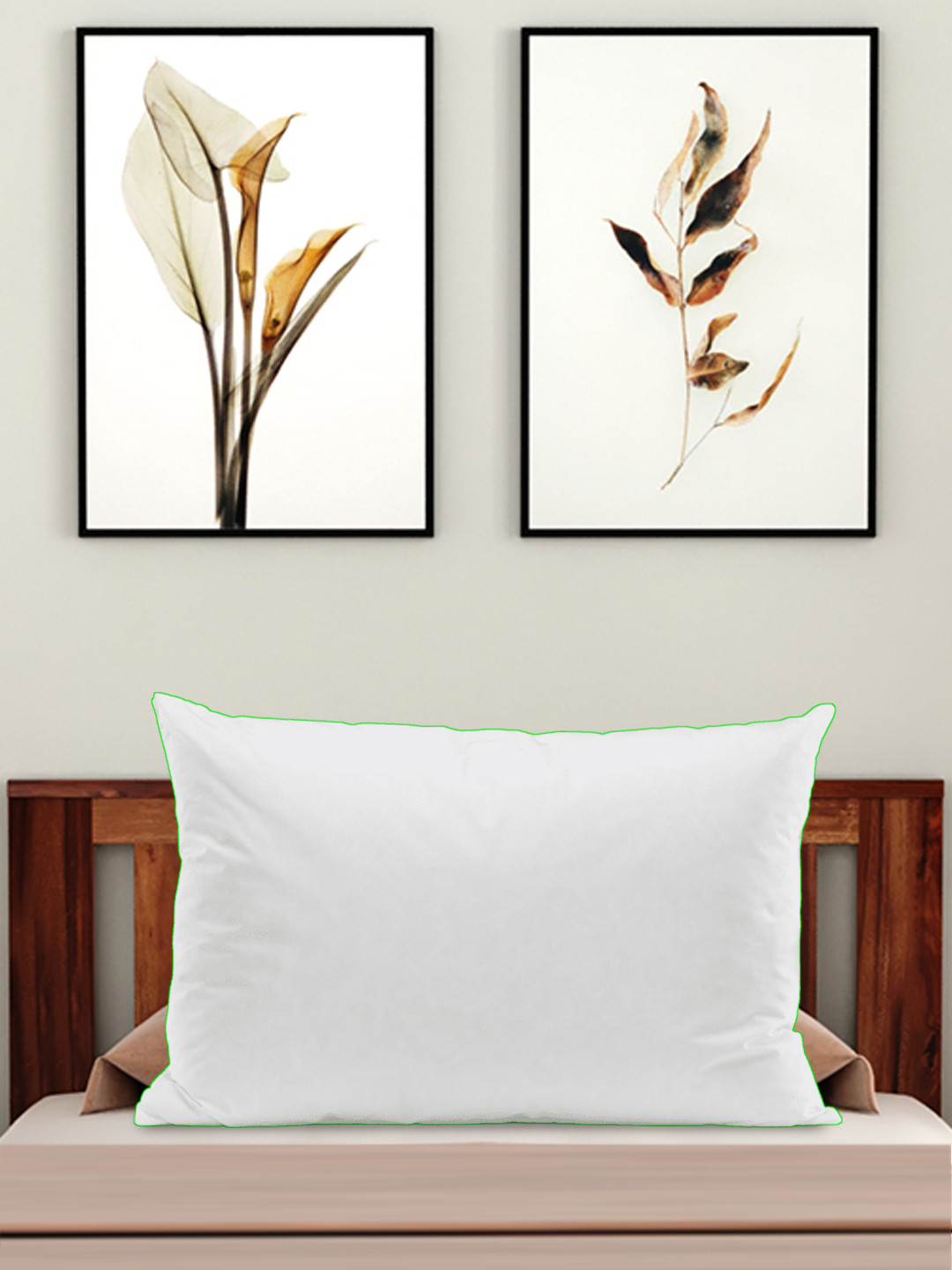 BOMBAY DYEING White Solid Polyester Ultra Soft Fibre Sleep Pillow-43 x 69 cm