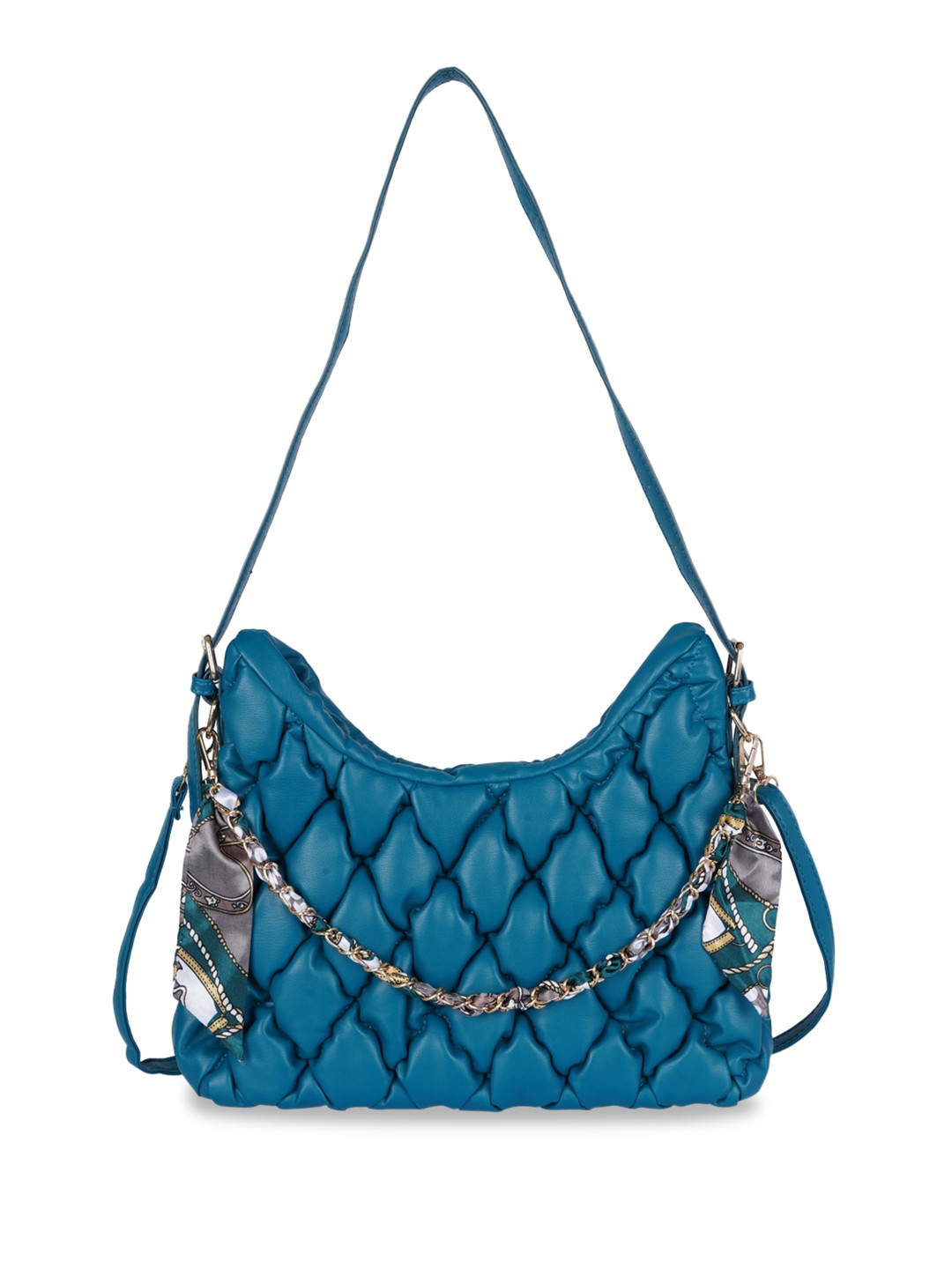 CHRONICLE Textured PU Hobo Bag with Quilted