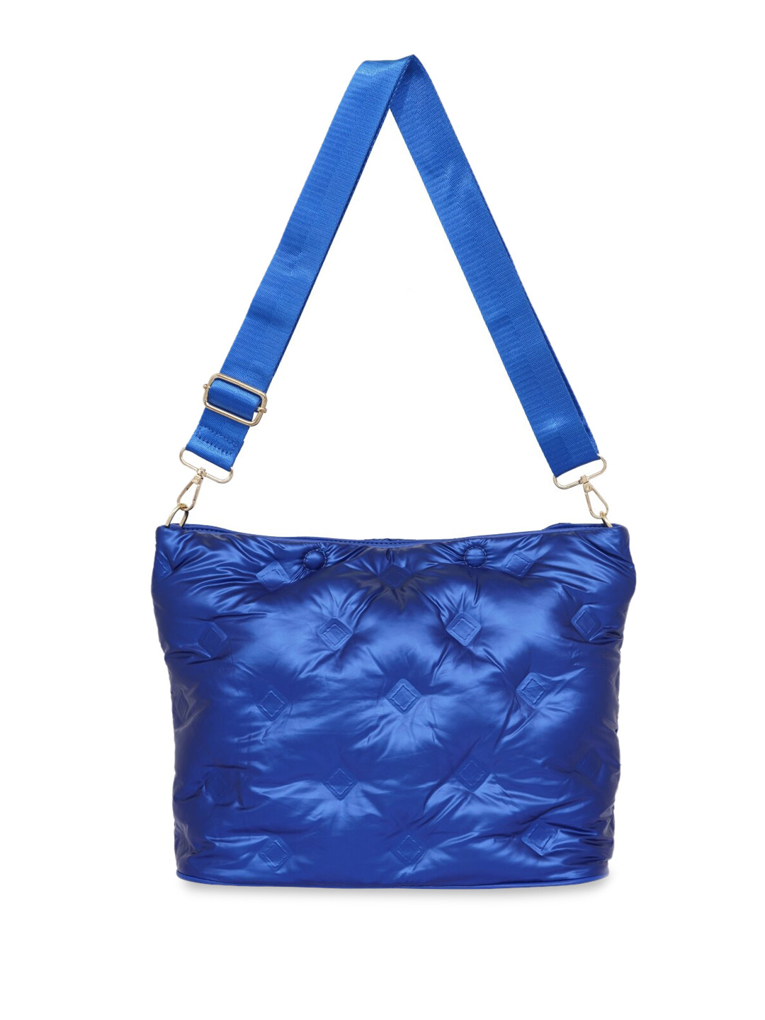 CHRONICLE Textured PU Hobo Bag with Quilted