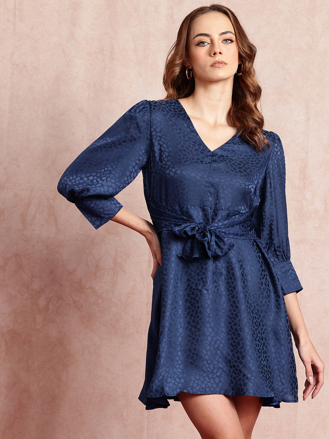 all about you Animal Satin A-Line Mini Dress