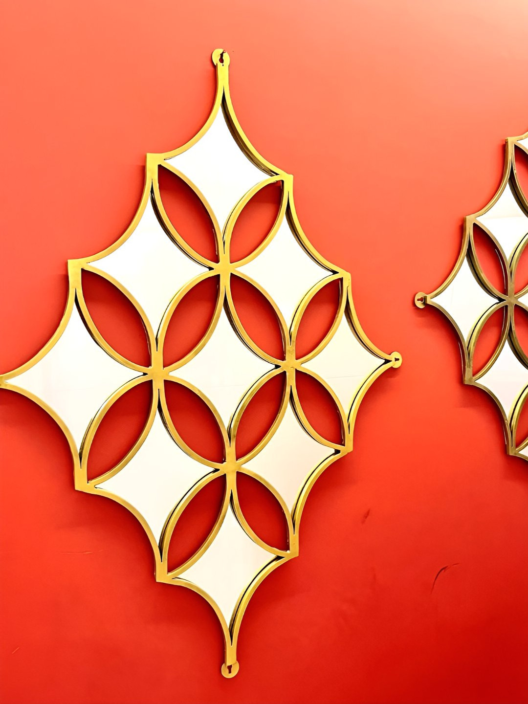 Timaya's Decor Gold Toned Metal Regalia Wall Mirror