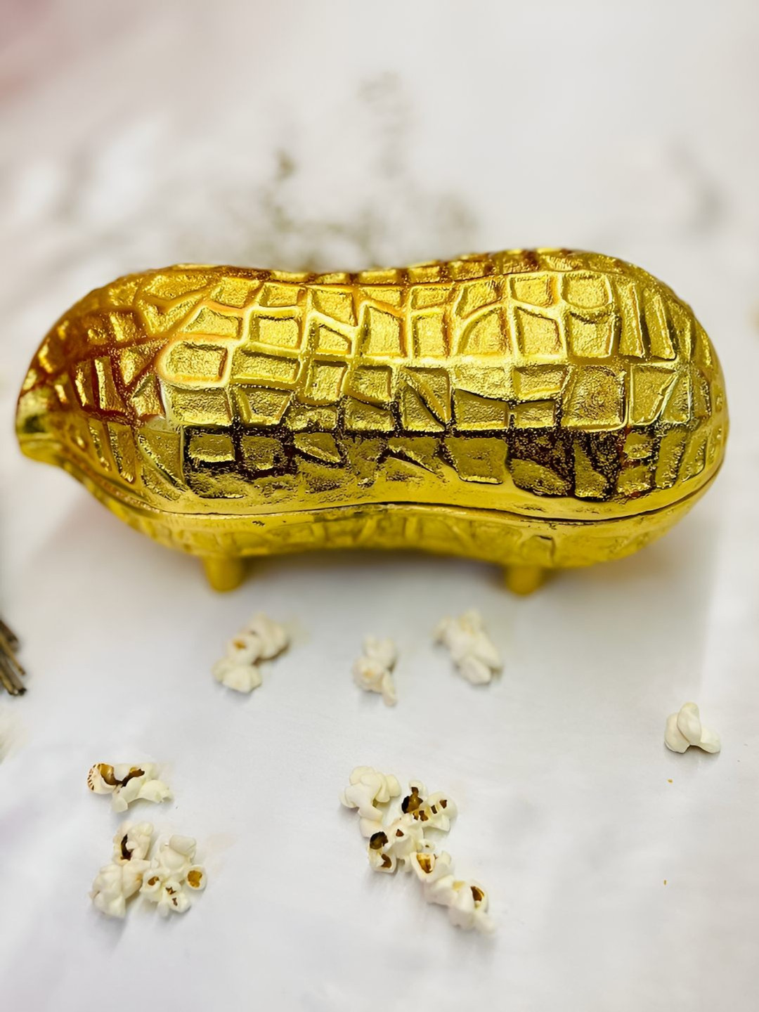 Timaya's Decor Gold Toned Large Nut Bowl Serveware