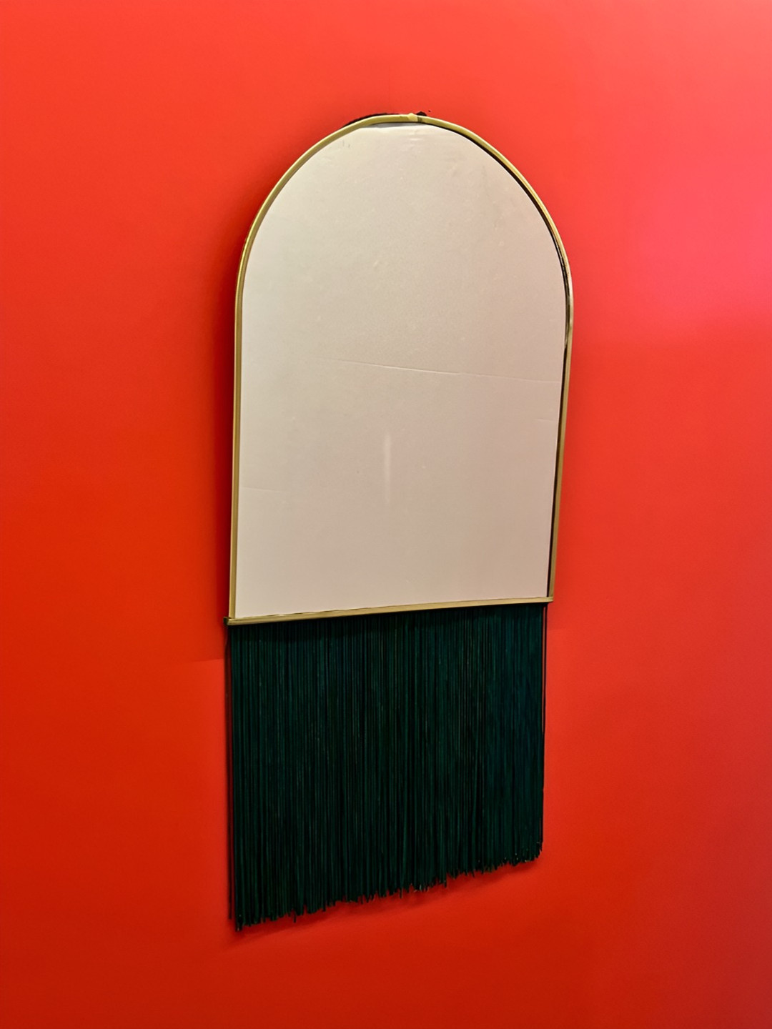 Timaya's Decor Gold Toned & Green Solid Metal Magic Wall Mirror