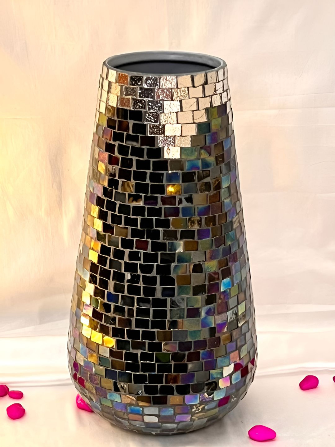 Timaya's Decor Gold Toned Shimmer Vase