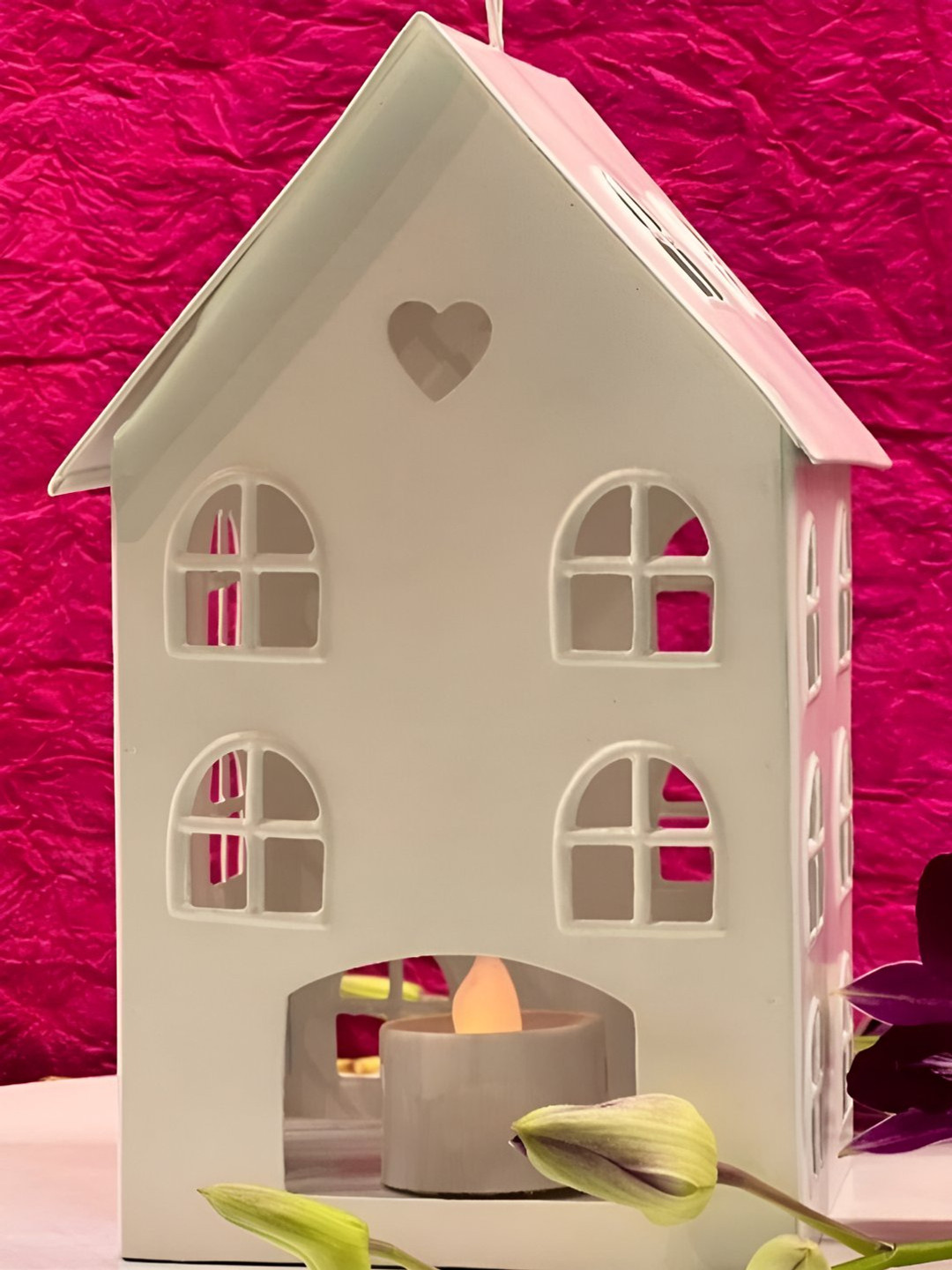 Timaya's Decor White Candle Holder