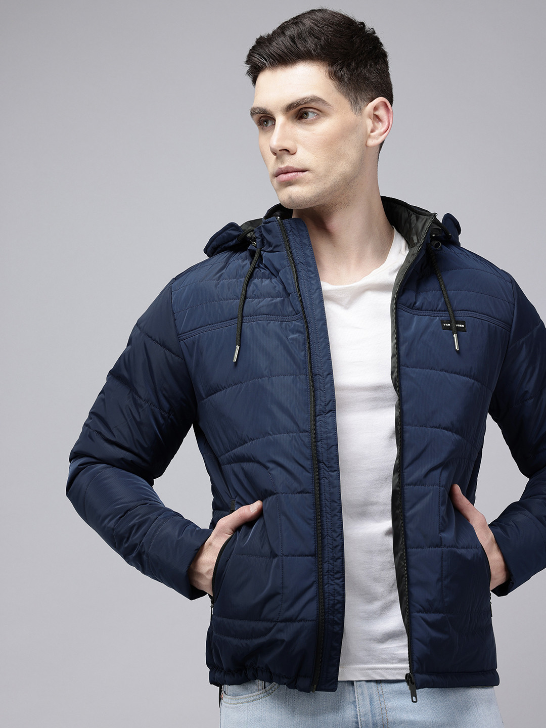 Van Heusen Hooded Slim Fit Padded Jacket