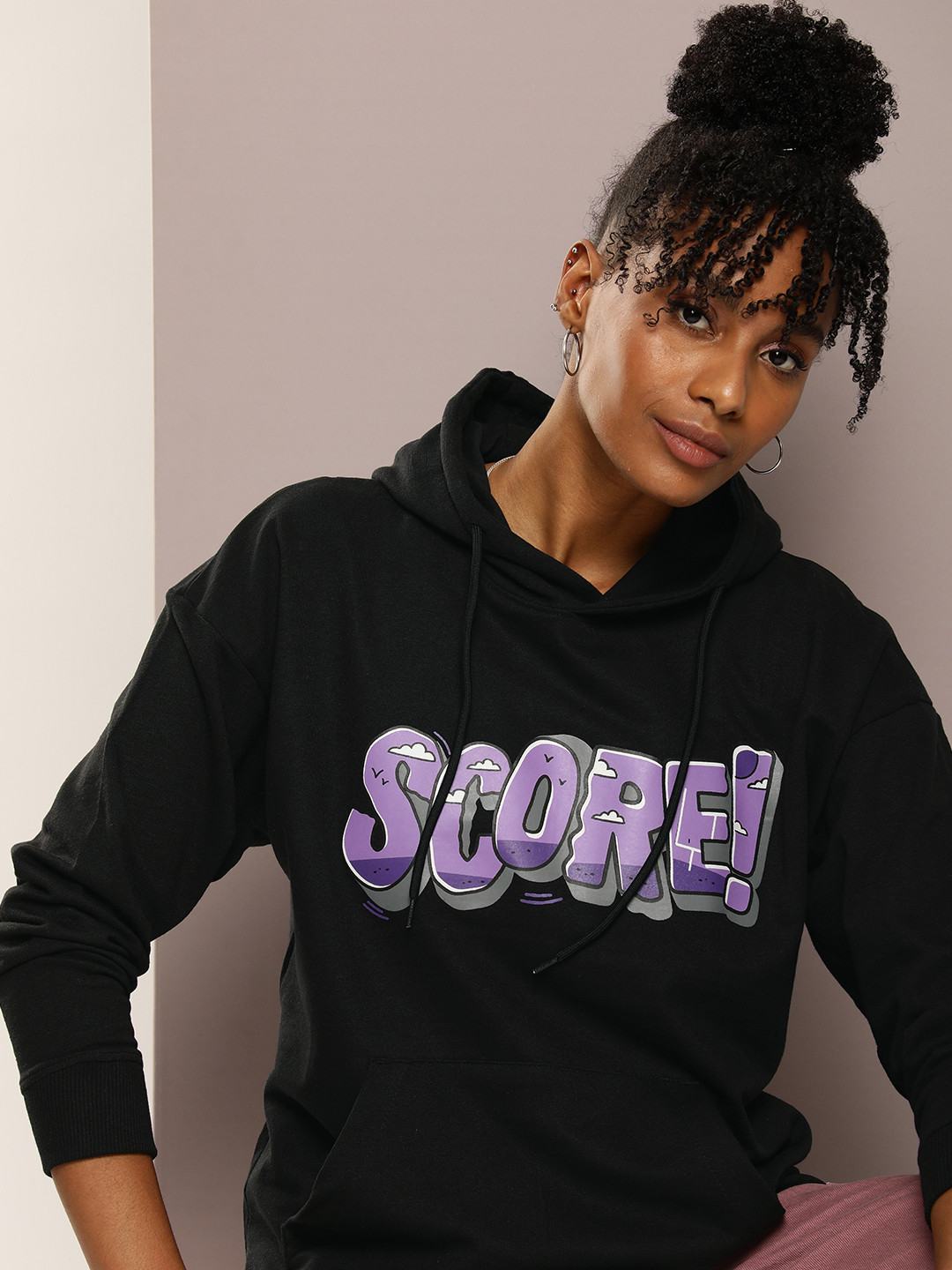 Kook N Keech Printed Hooded Cotton Sweatshirt