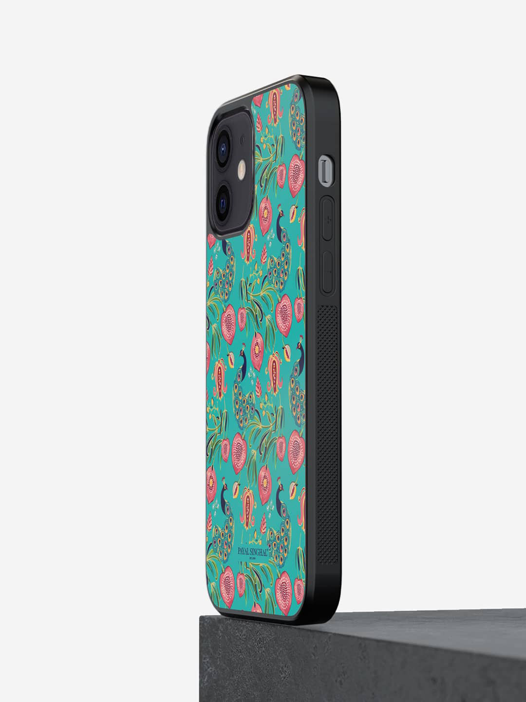 macmerise Payal Singhal Anaar & Mor Printed iPhone 12 Phone Bumper Case Cover
