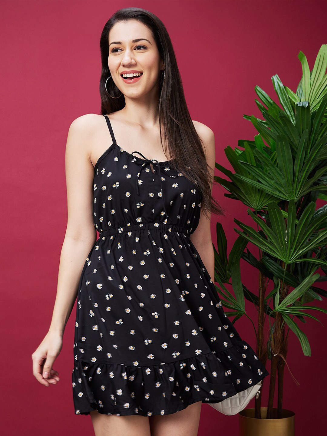 Globus Floral Printed Fit & Flare Mini Dress