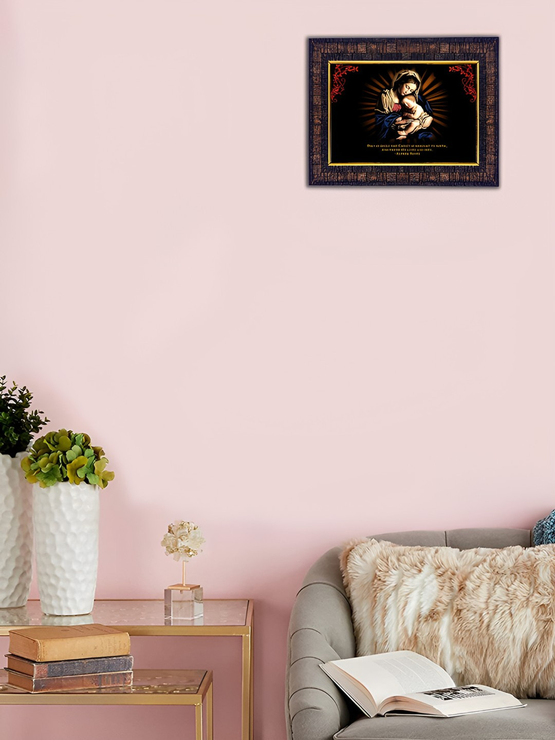 Hawai Black & Brown Mother Mary With Jesus Wall Photo Frames