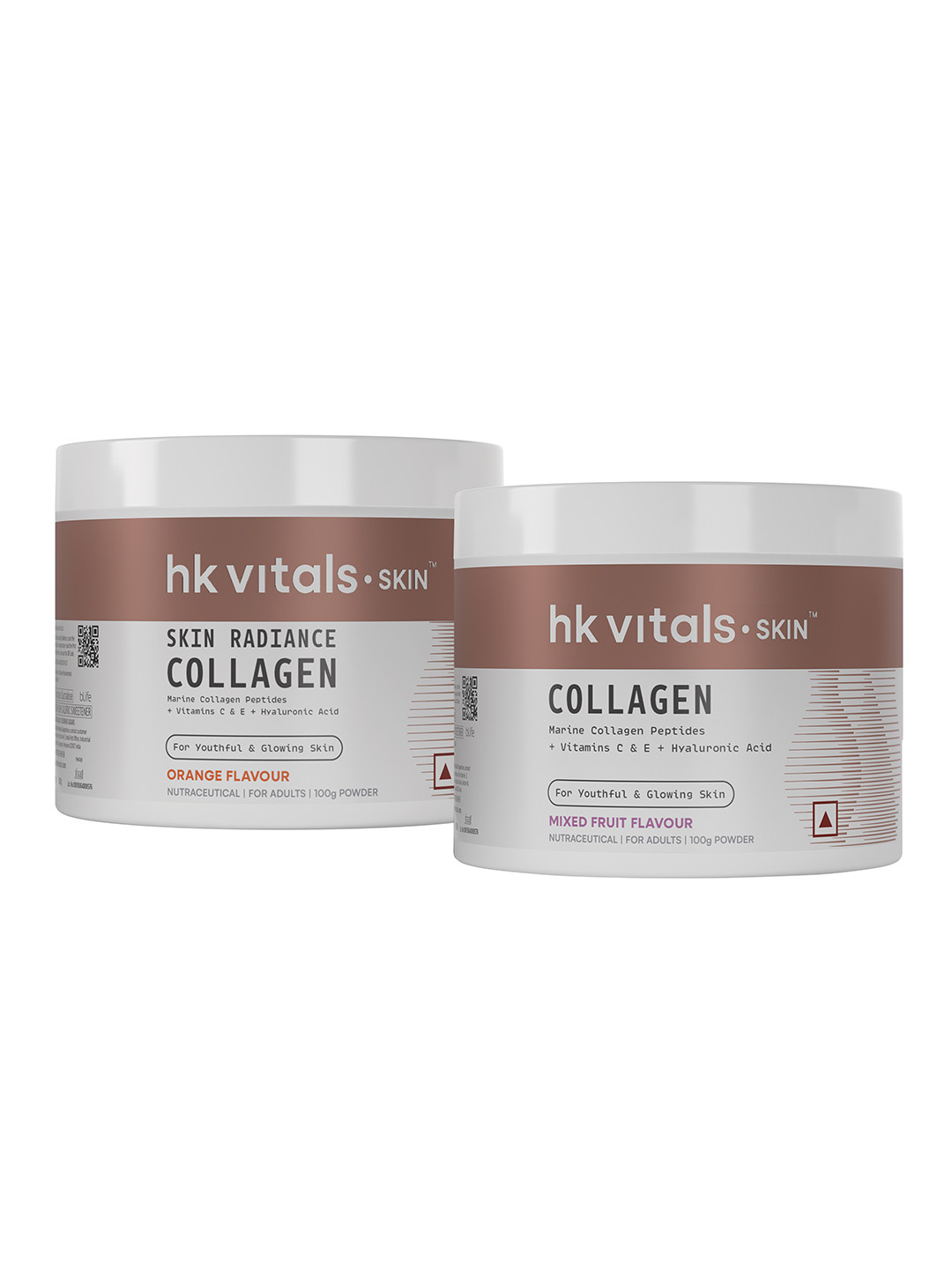 HK VITALS Set Of 2 Skin Radiance Collagen Powder - Orange & Mixed Fruit - 100g Each