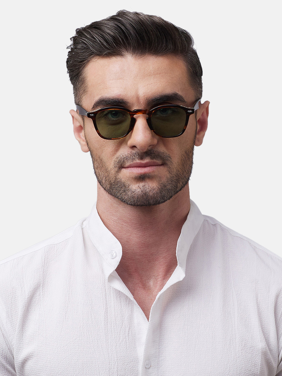 Shisen Fox NIKO BROWN BAMBOO Unisex Sunglass 46