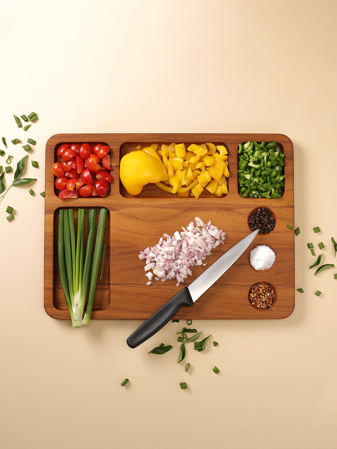 Utopia Choice Teakogram Organiser Chopping Board