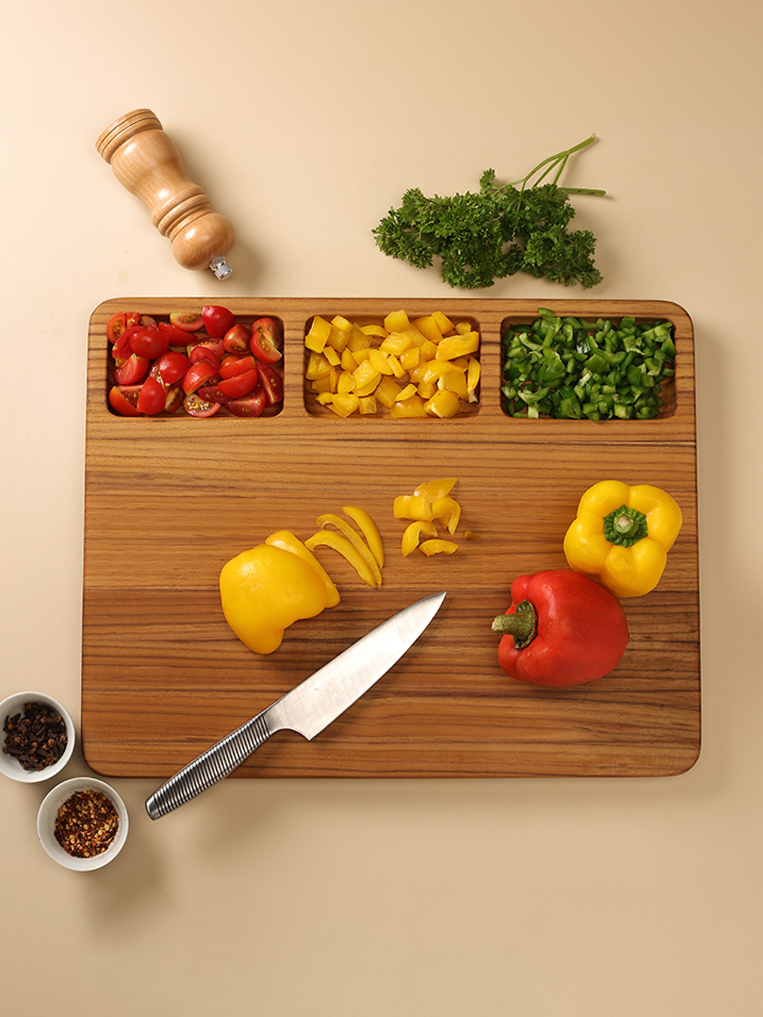 UTOPIA Teakogram Reversible Chopping Board (Extra Large)