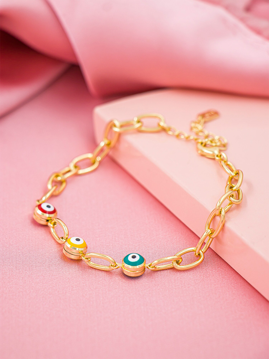 Bellofox Gold Plated Evil Eye Link Bracelet