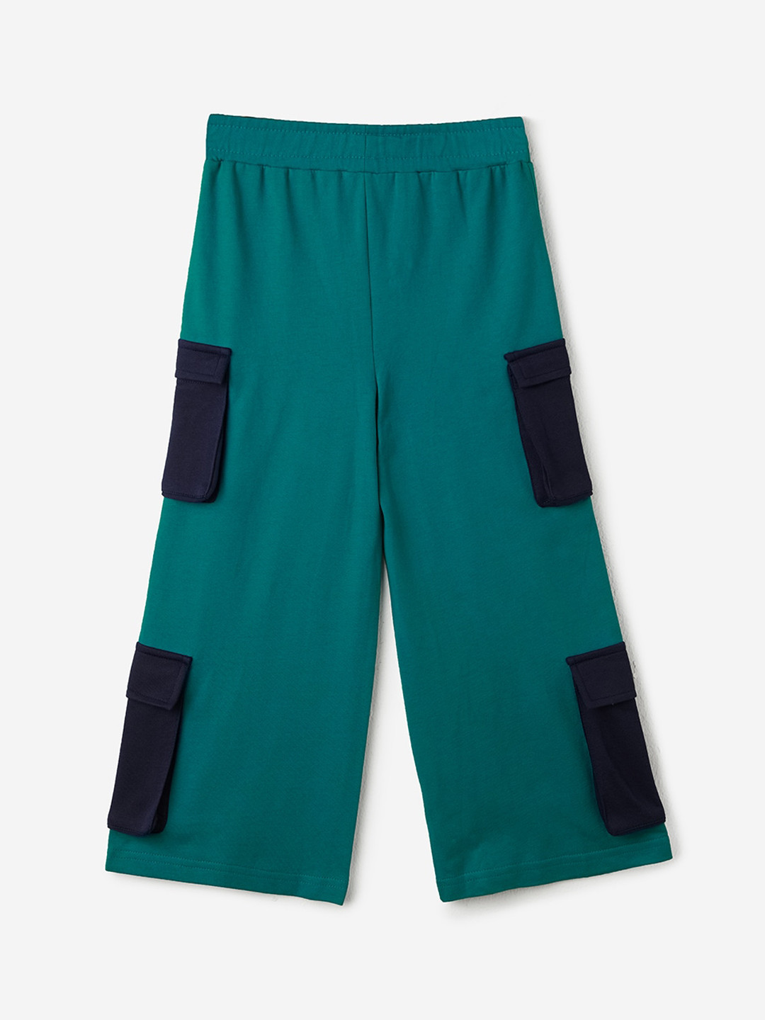 The Souled Store Green Girls Pure Cotton Track Pants