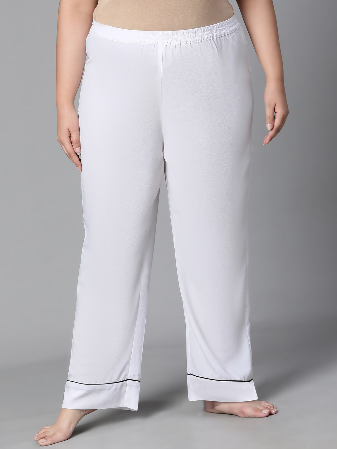 Oxolloxo Plus Size Cotton Relaxed Lounge Pants