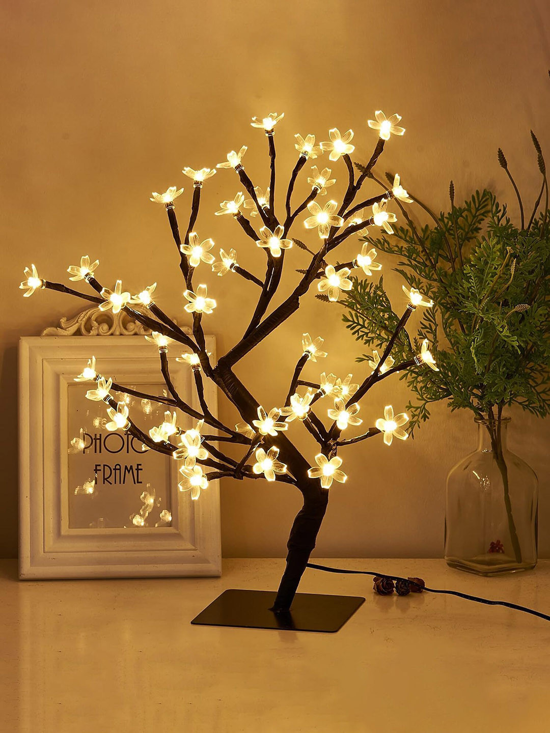 The Purple Tree Warm Yellow Long Lifespan Rice Shape String Lights