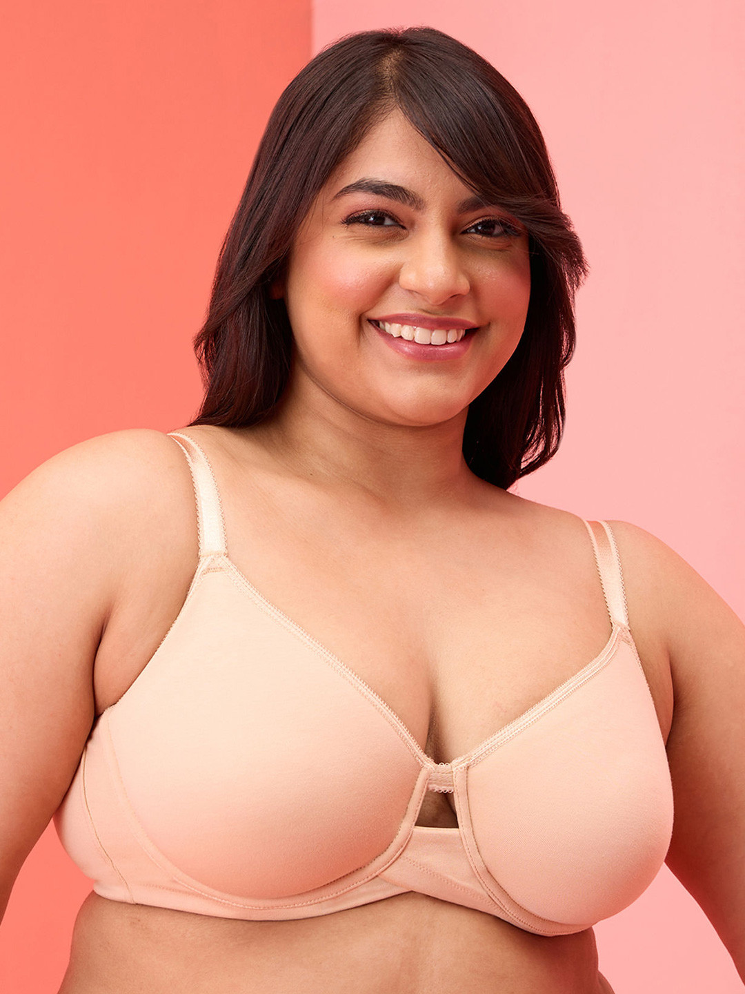 Nykd Women Support T-shirt Bra -Sand (NYB263)