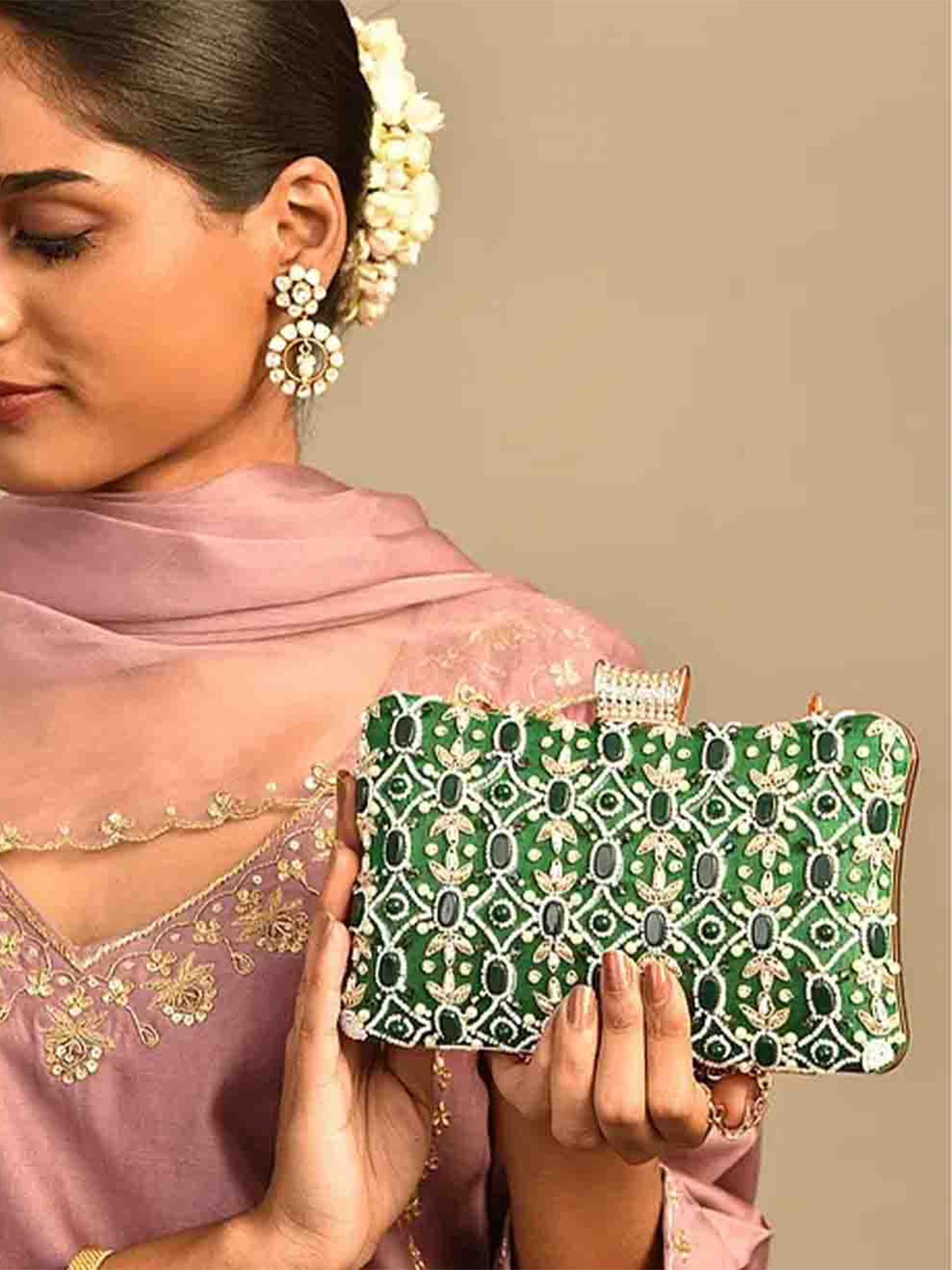 Jalwa Art Embellished Purse Clutch