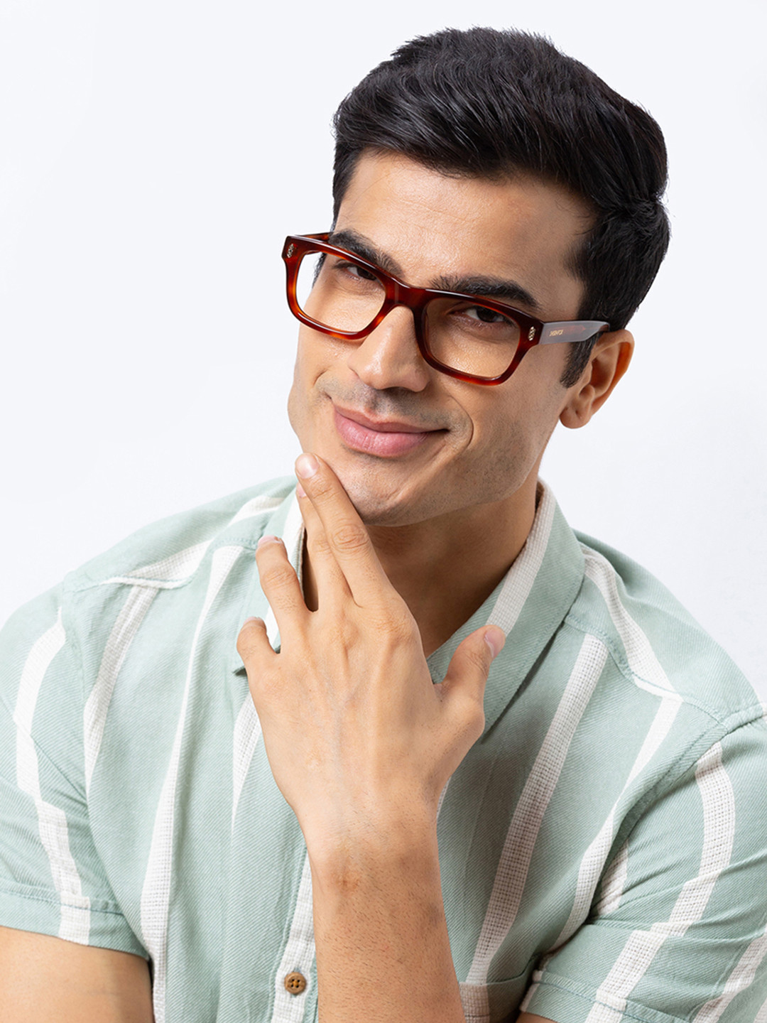 Shisen Fox GAZO HAVANA Unisex Eyeglass 52