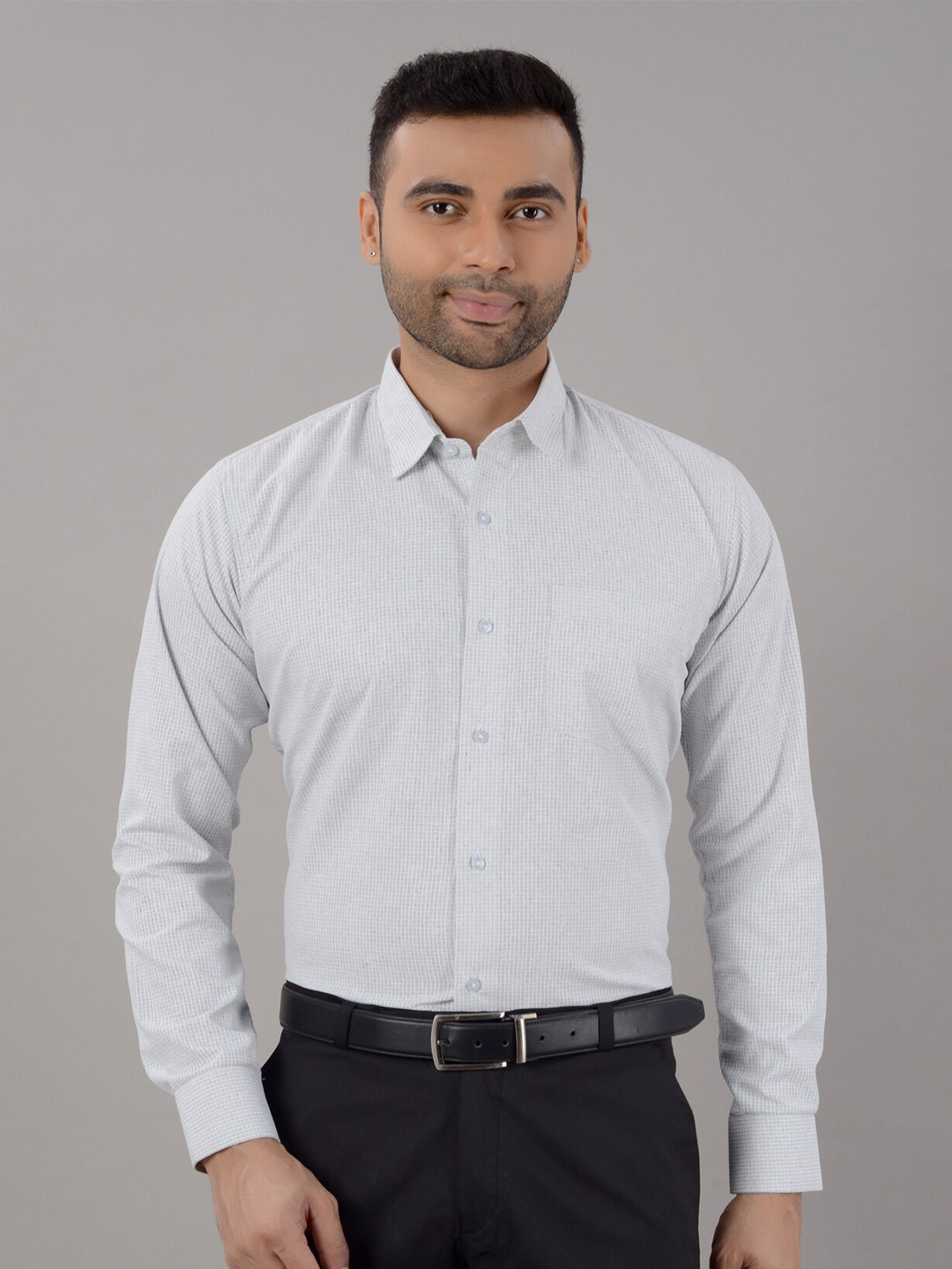 VILLAIN Micro Checks Classic Formal Shirt