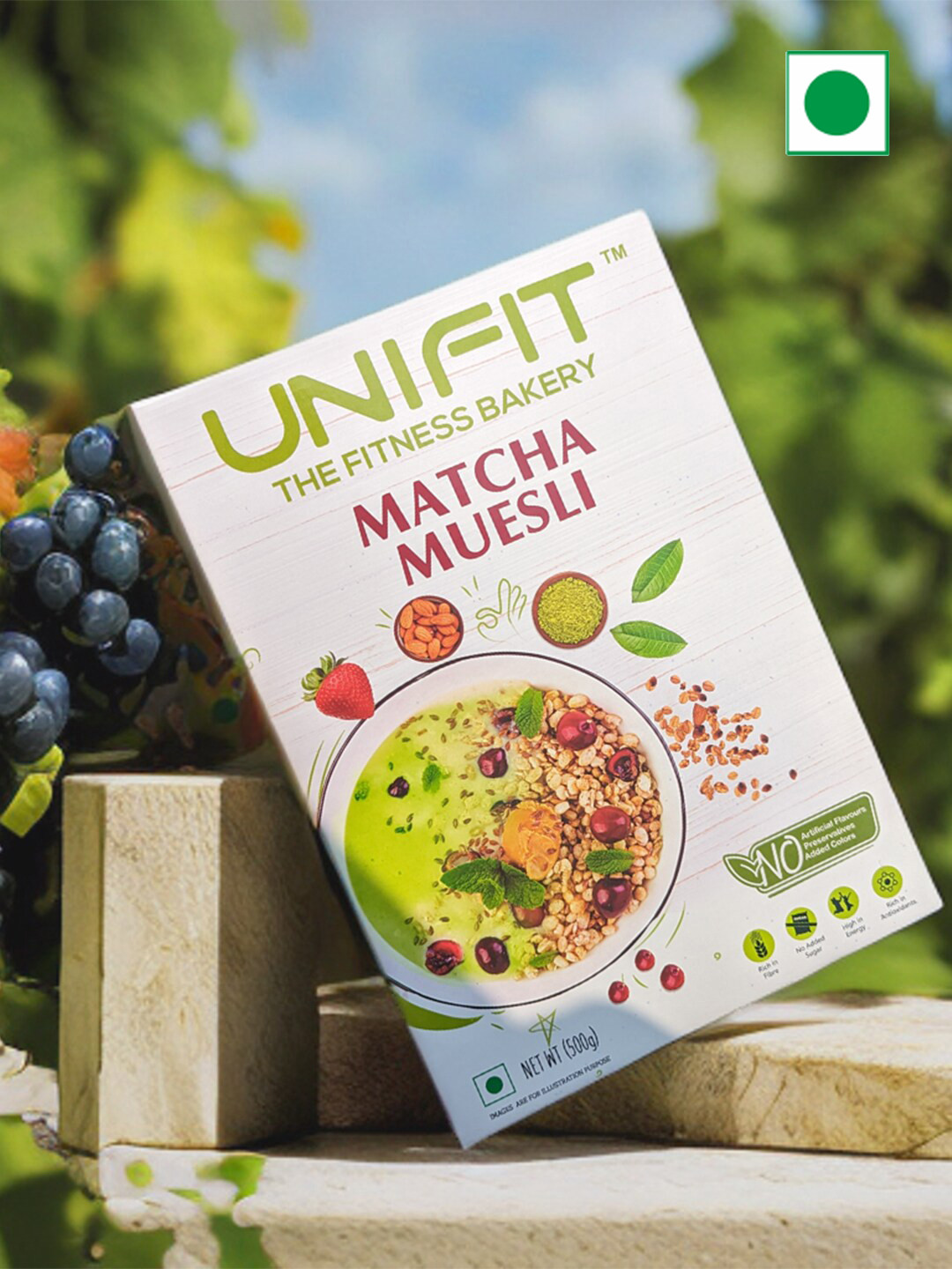 UNIFIT Matcha Muesli Cereal 500g