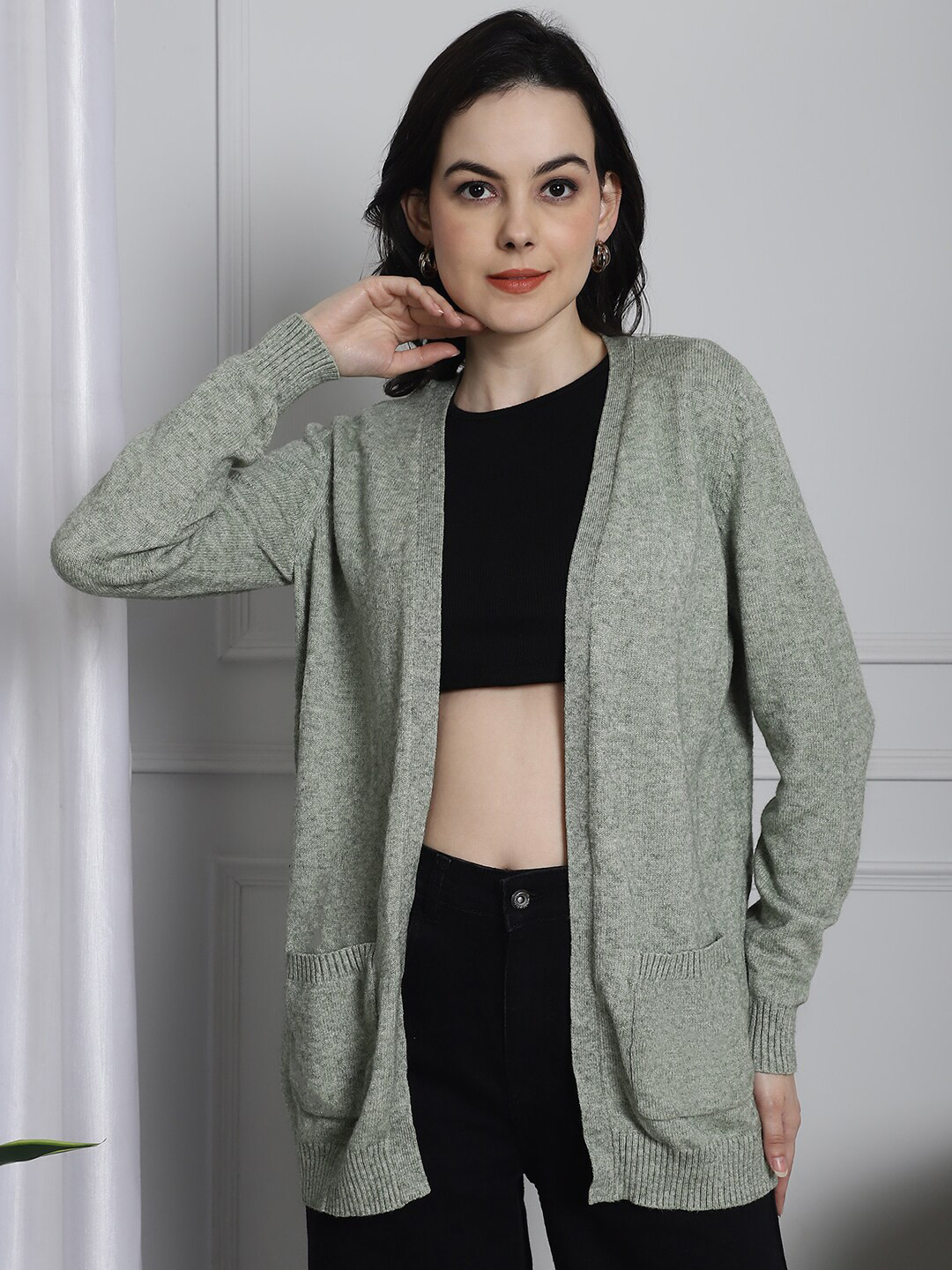 NoBarr Acrylic Open Front Shrug