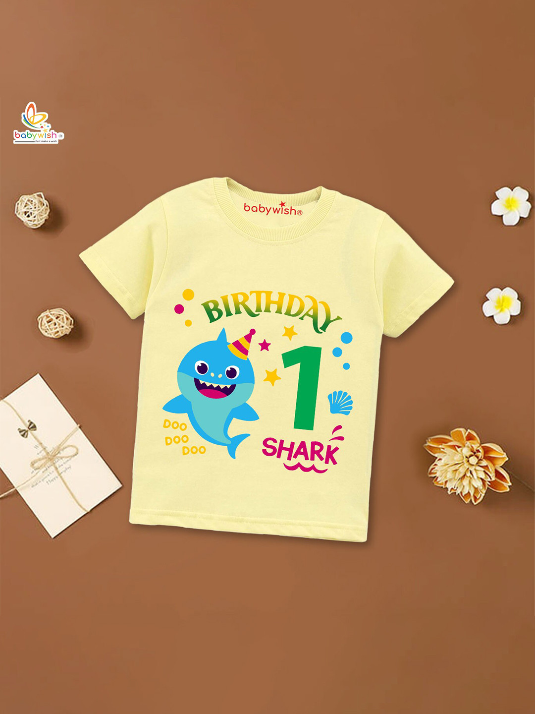 Babywish Kids First Birthday Printed Cotton T-shirt
