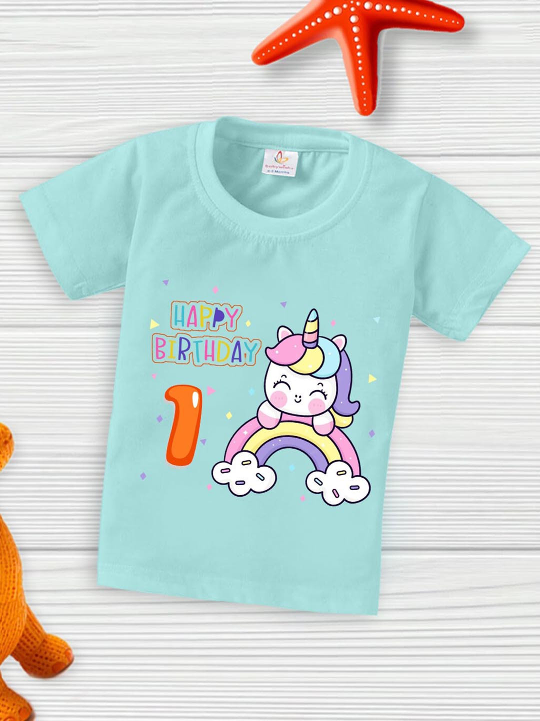 Babywish Infants First Birthday Typography Printed Cotton T-Shirt