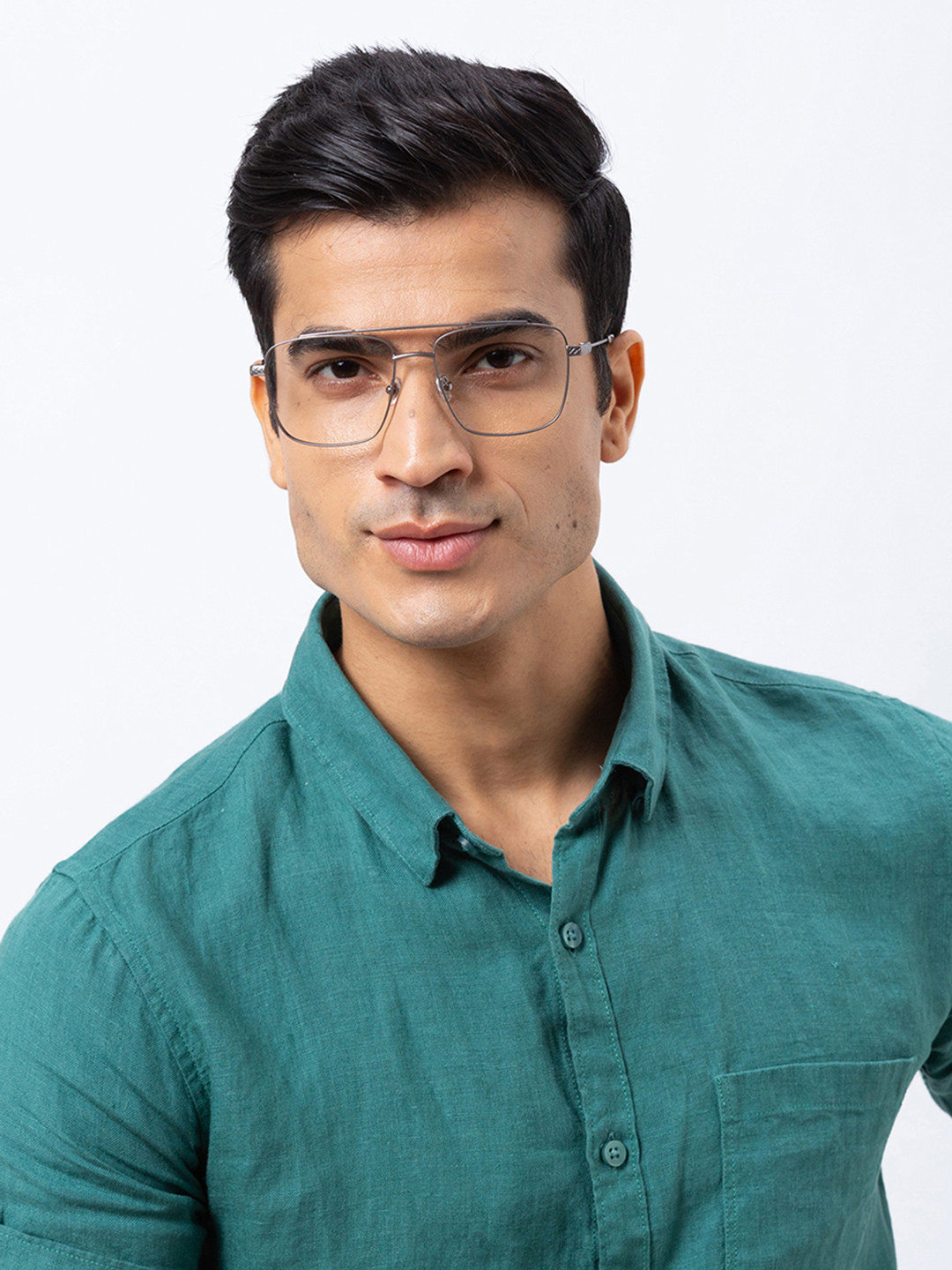 Shisen Fox KAEN MATTE SILVER Unisex Eyeglass