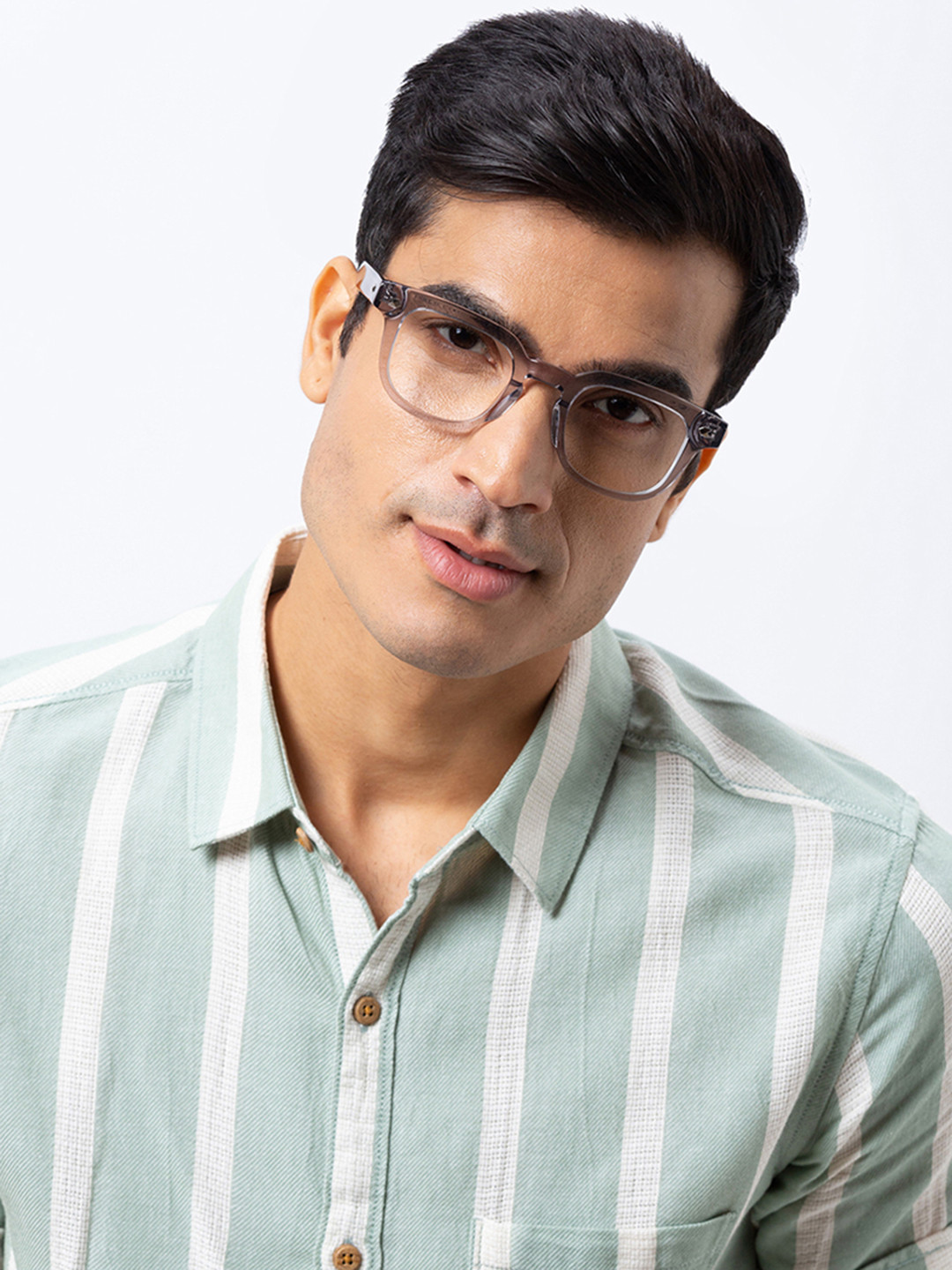 Shisen Fox OSAKA SMOKE Unisex Eyeglass 48