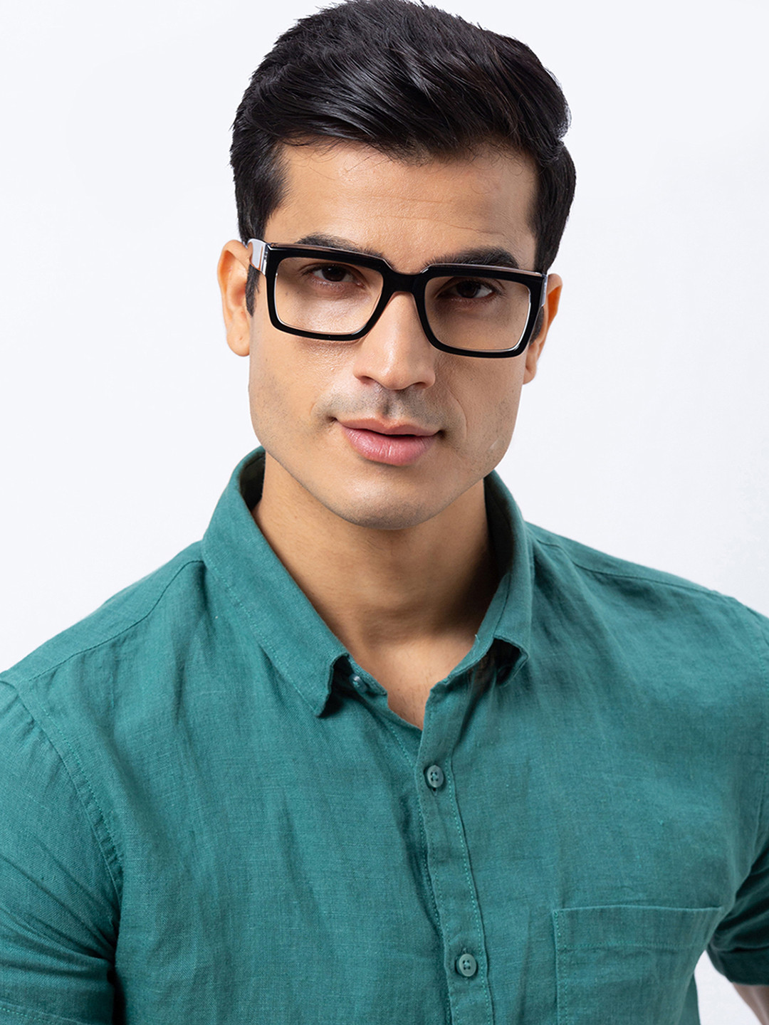 Shisen Fox KOKORO BLACK CRYSTAL Unisex Eyeglass 54