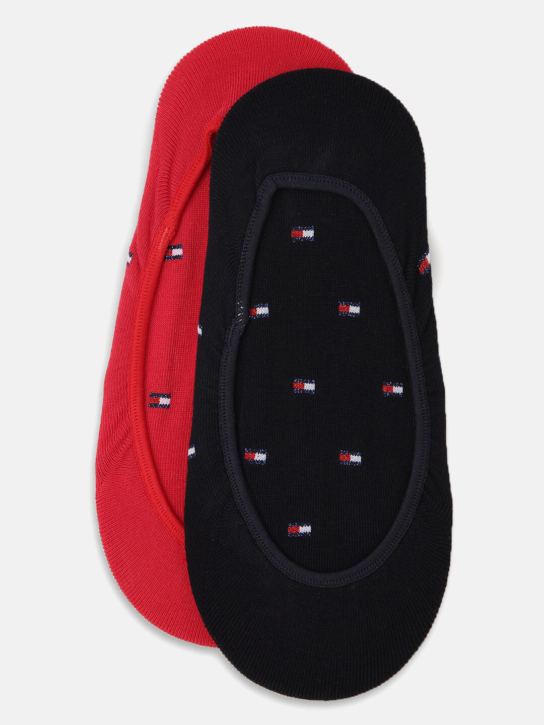 Tommy Hilfiger Men Pack Of 2 Patterned Cotton Shoe Liners Socks