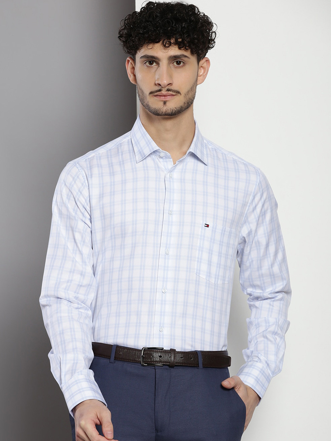 Tommy Hilfiger Checked Cotton Formal Shirt