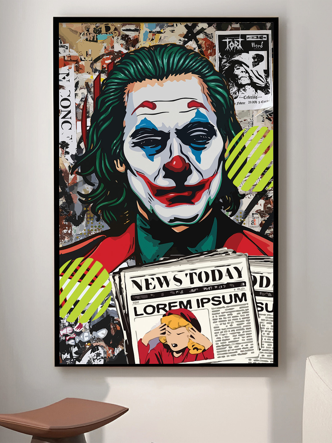 Art Street Black Joker Canvas Wall Art
