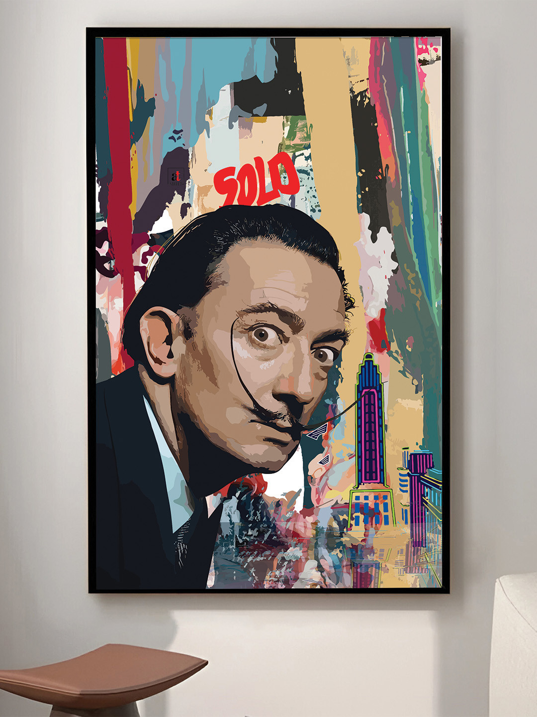 Art Street Black Canvas Painting Wall Art