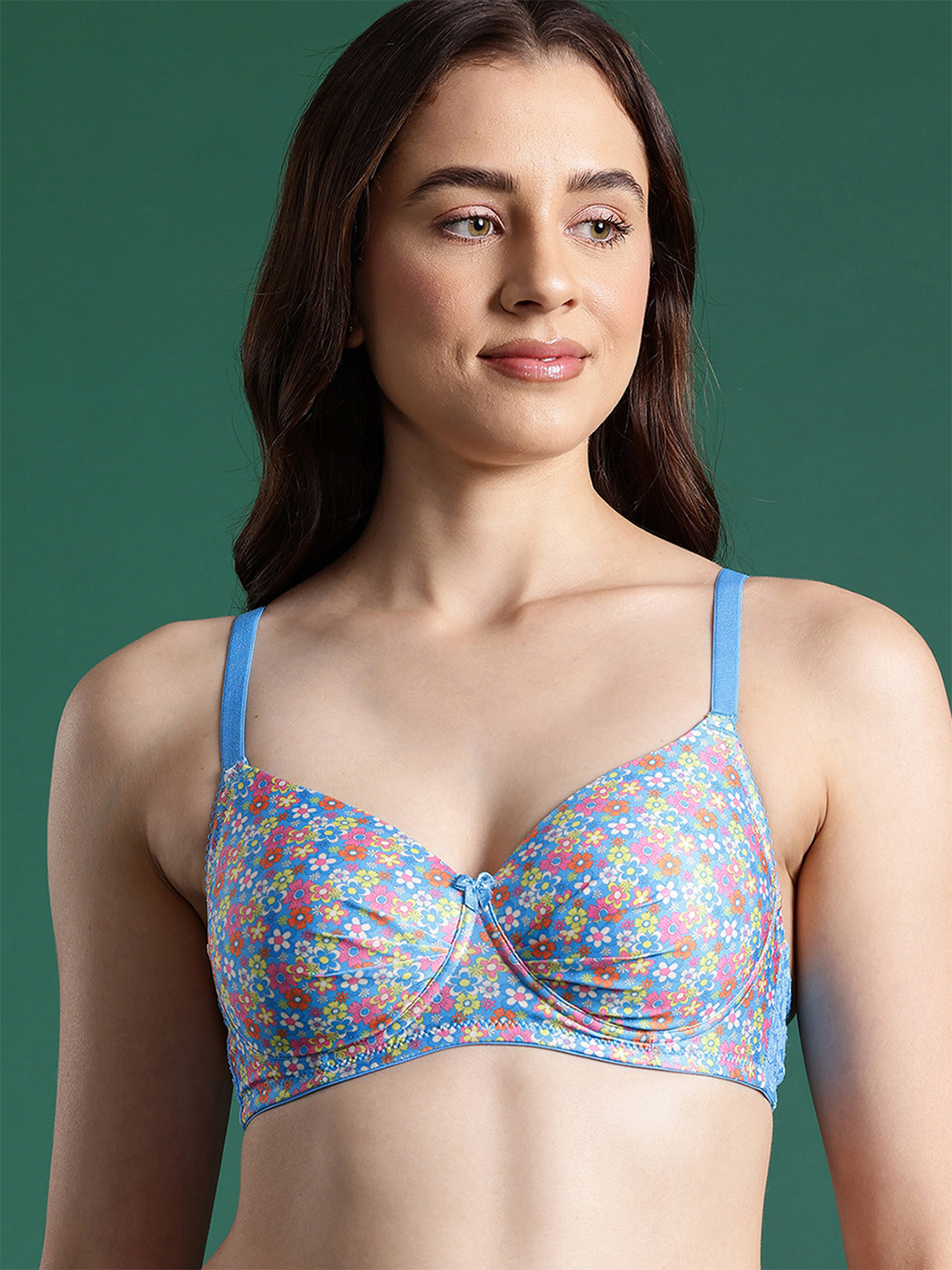 DressBerry Floral Printed Full Coverage Lightly Padded T-shirt Bra DB-NW-BRA-4068-1