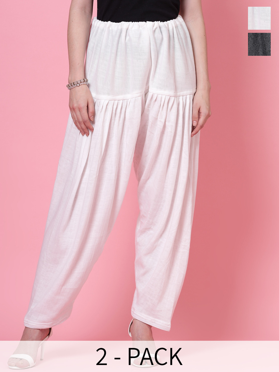 Clora Creation Pack Of 2 Woollen Loose-Fit Salwar