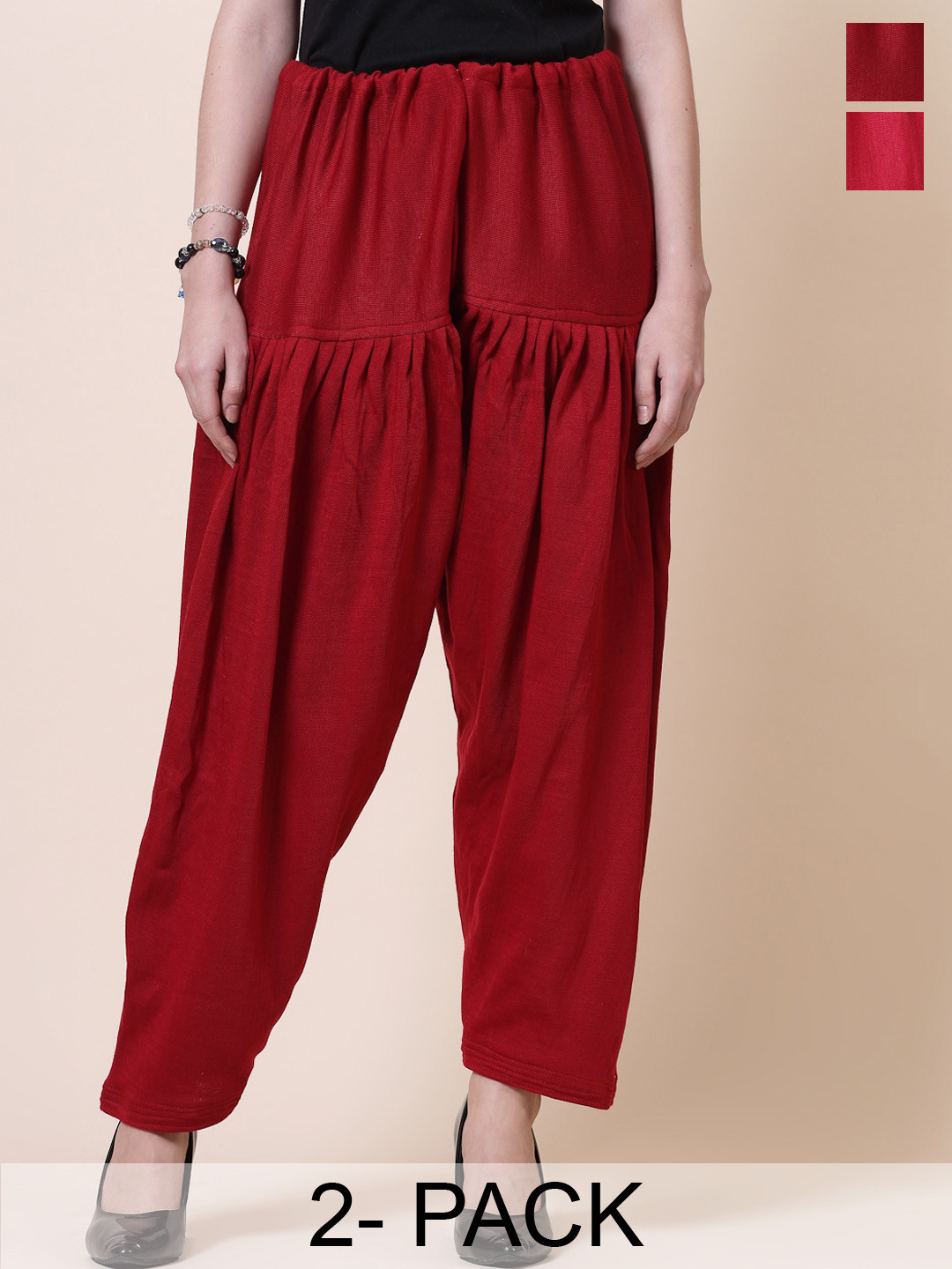 Clora Creation Women Pack Of 2 Woollen Loose-Fit Salwar