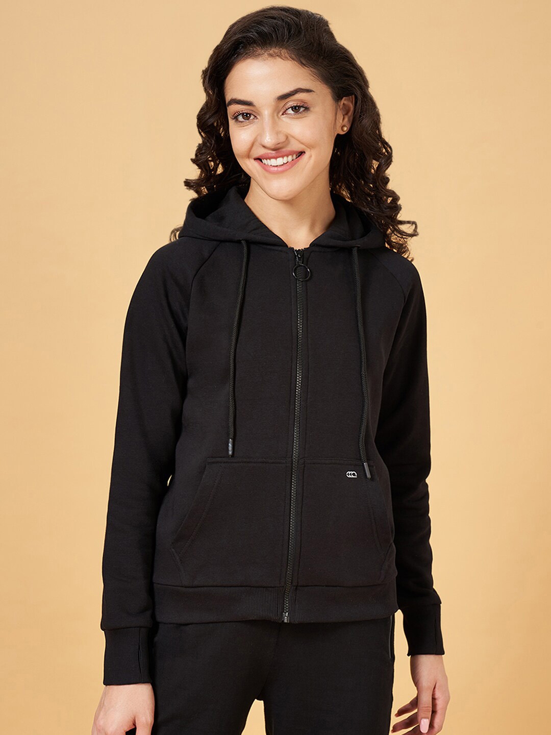 Buy Ajile By Pantaloons Hooded Cotton Front Open Sweatshirt